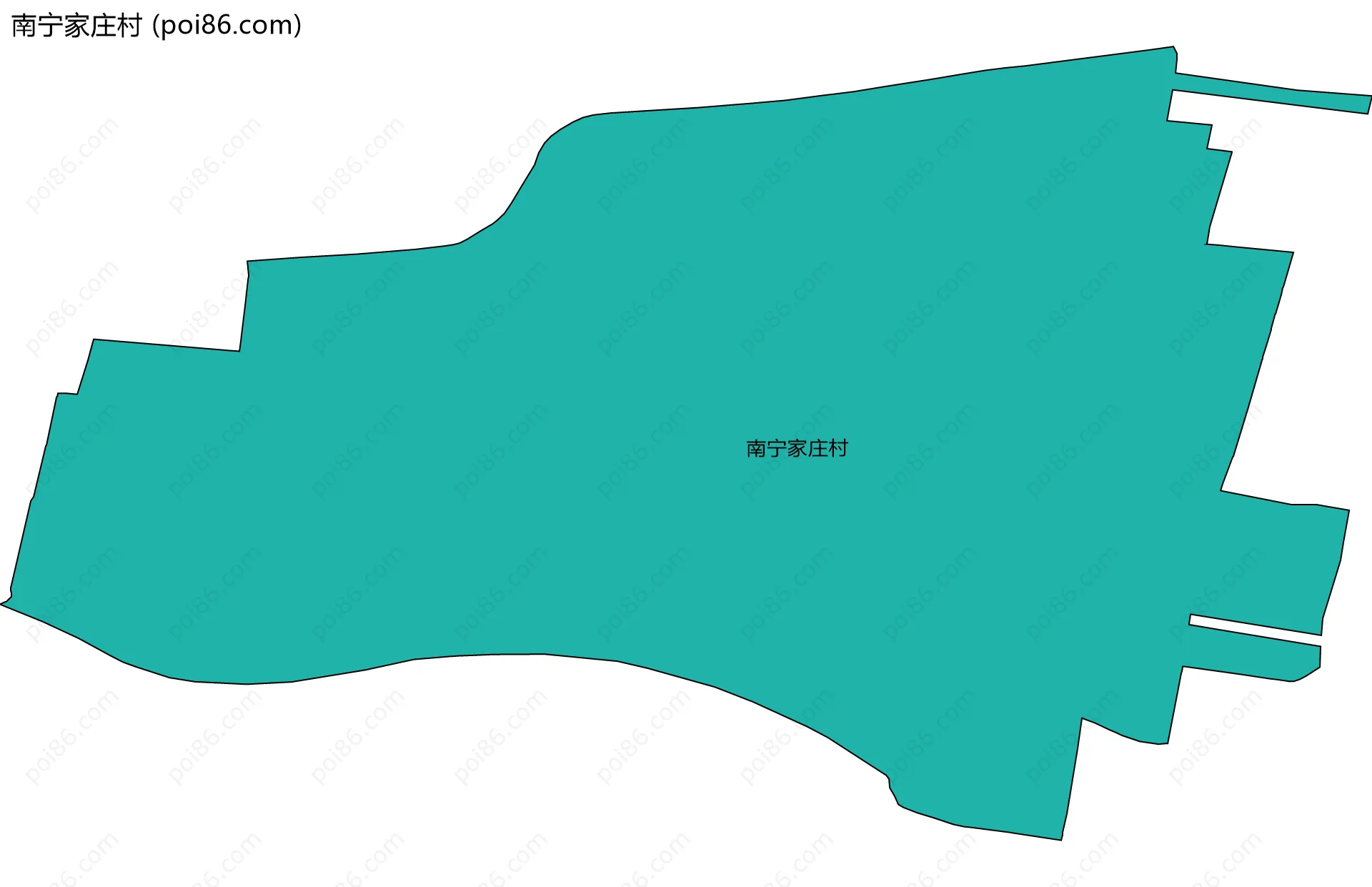 南宁家庄村边界地图