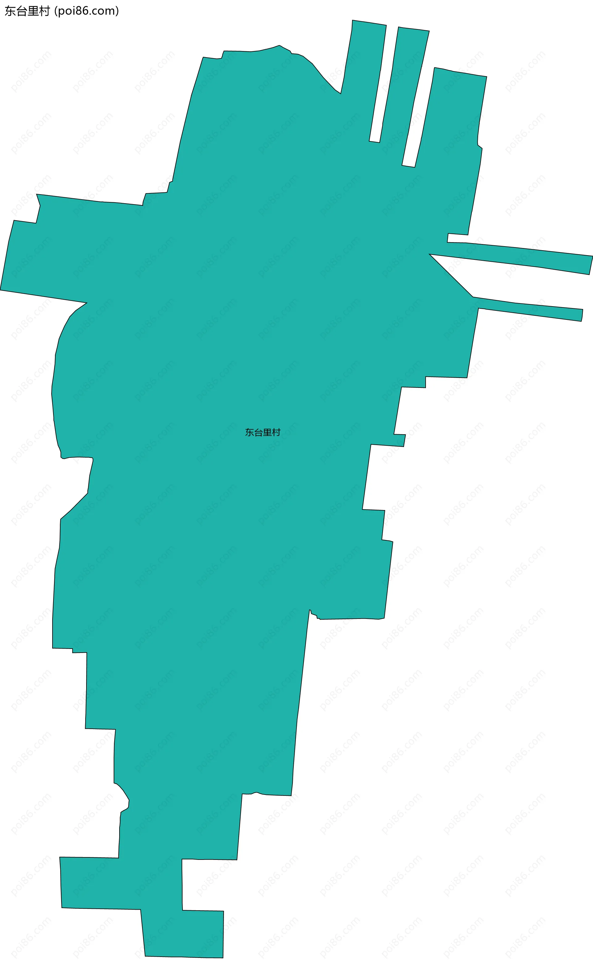 东台里村边界地图