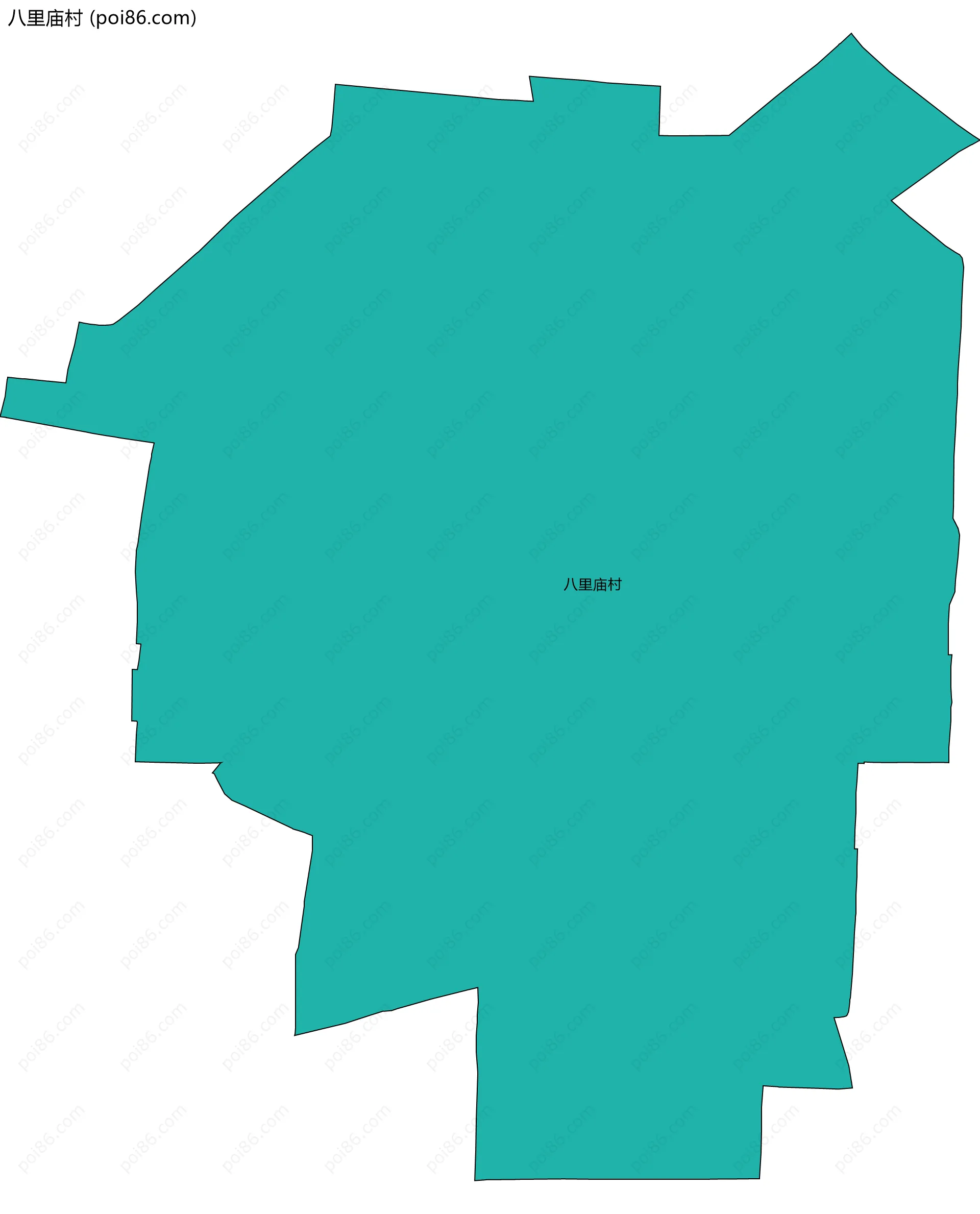 八里庙村边界地图