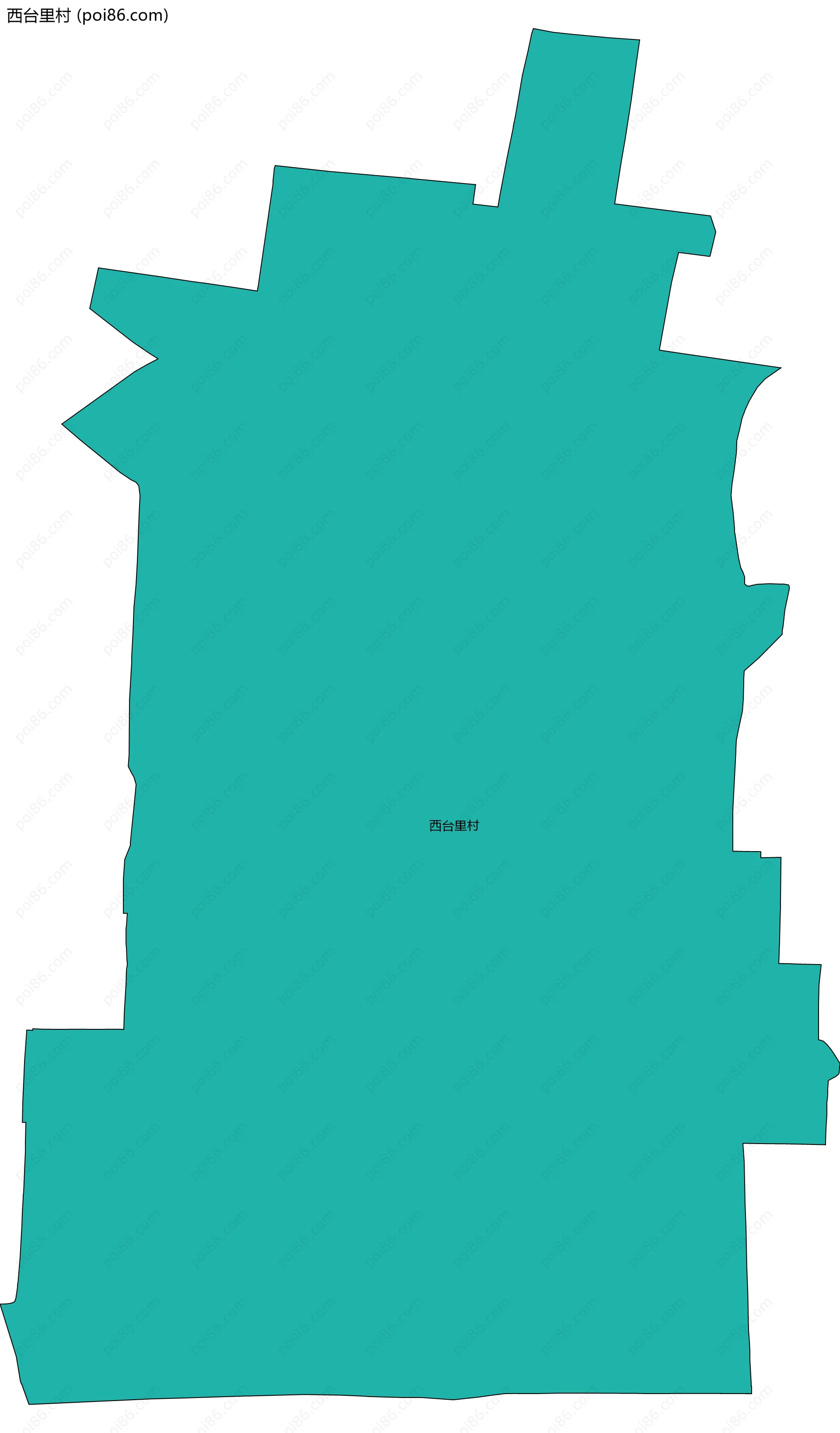 西台里村边界地图
