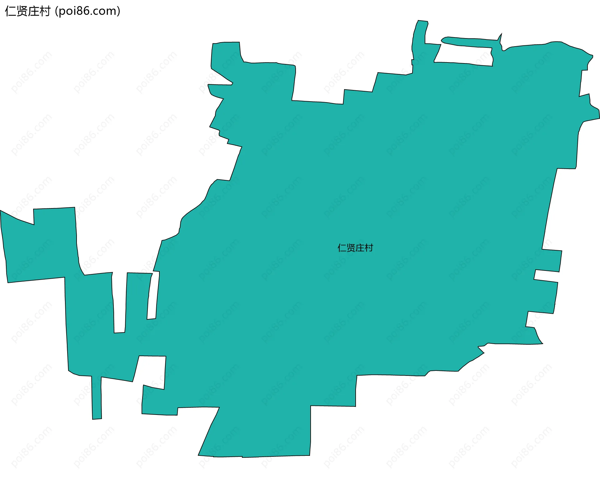 仁贤庄村边界地图