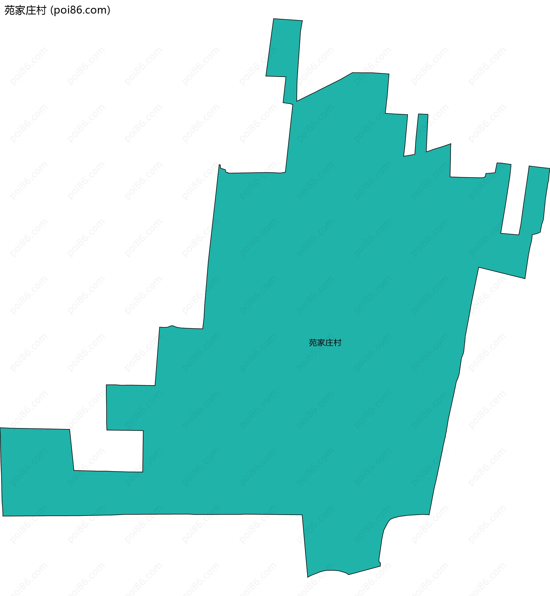 苑家庄村边界地图