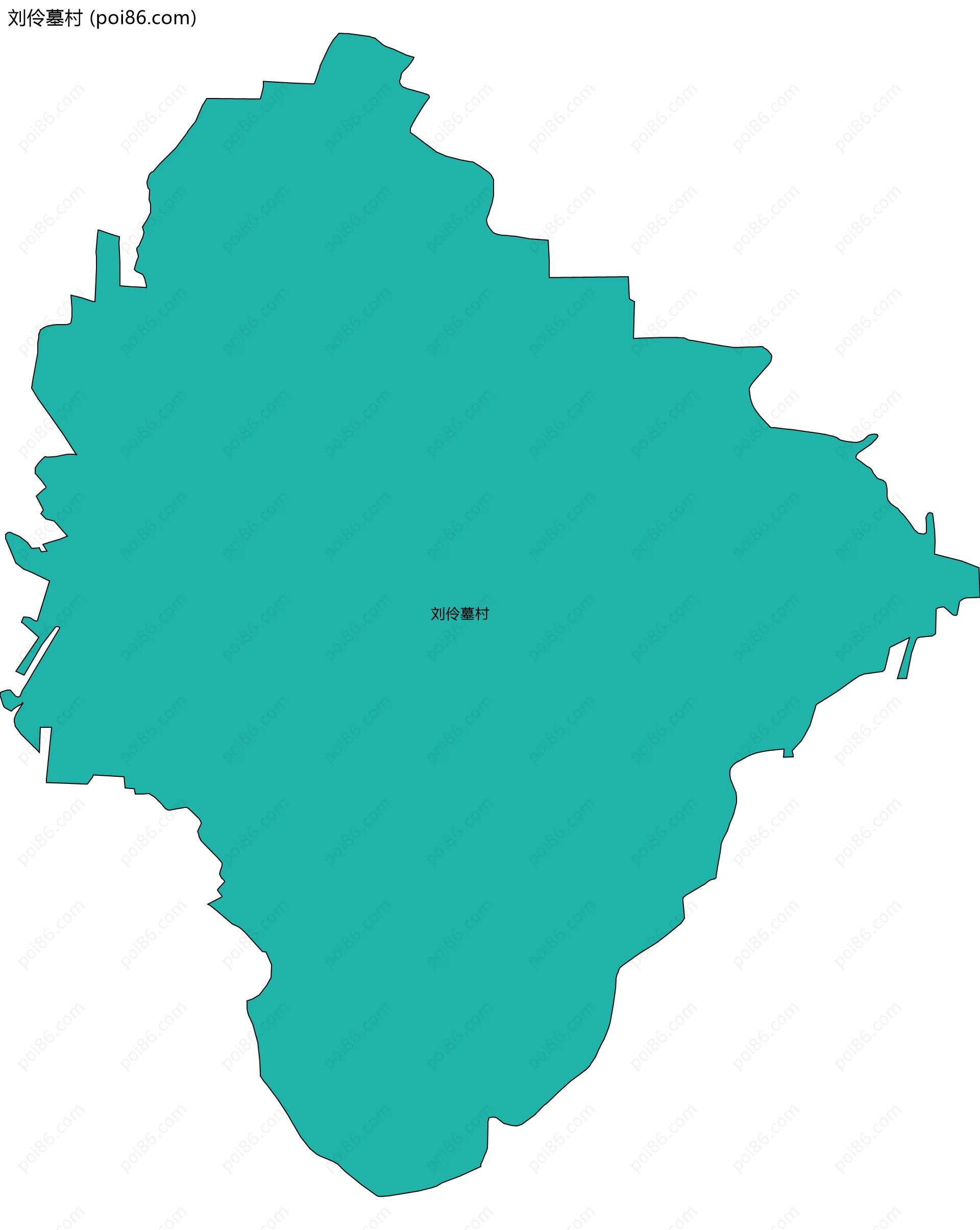 刘伶墓村边界地图