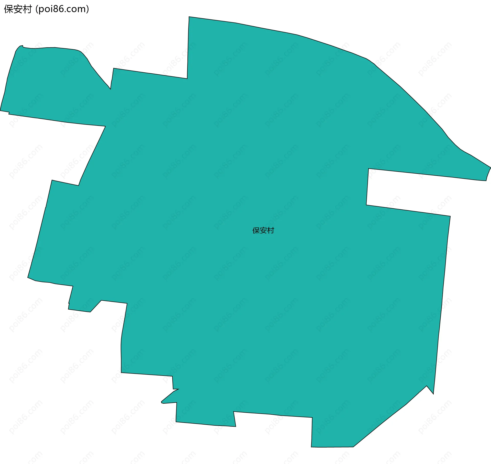 保安村边界地图