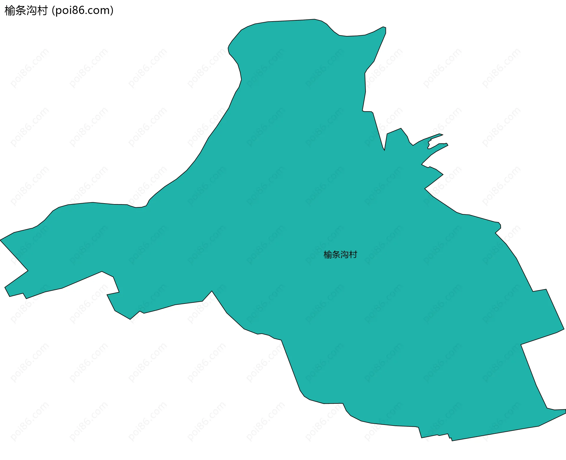 榆条沟村边界地图