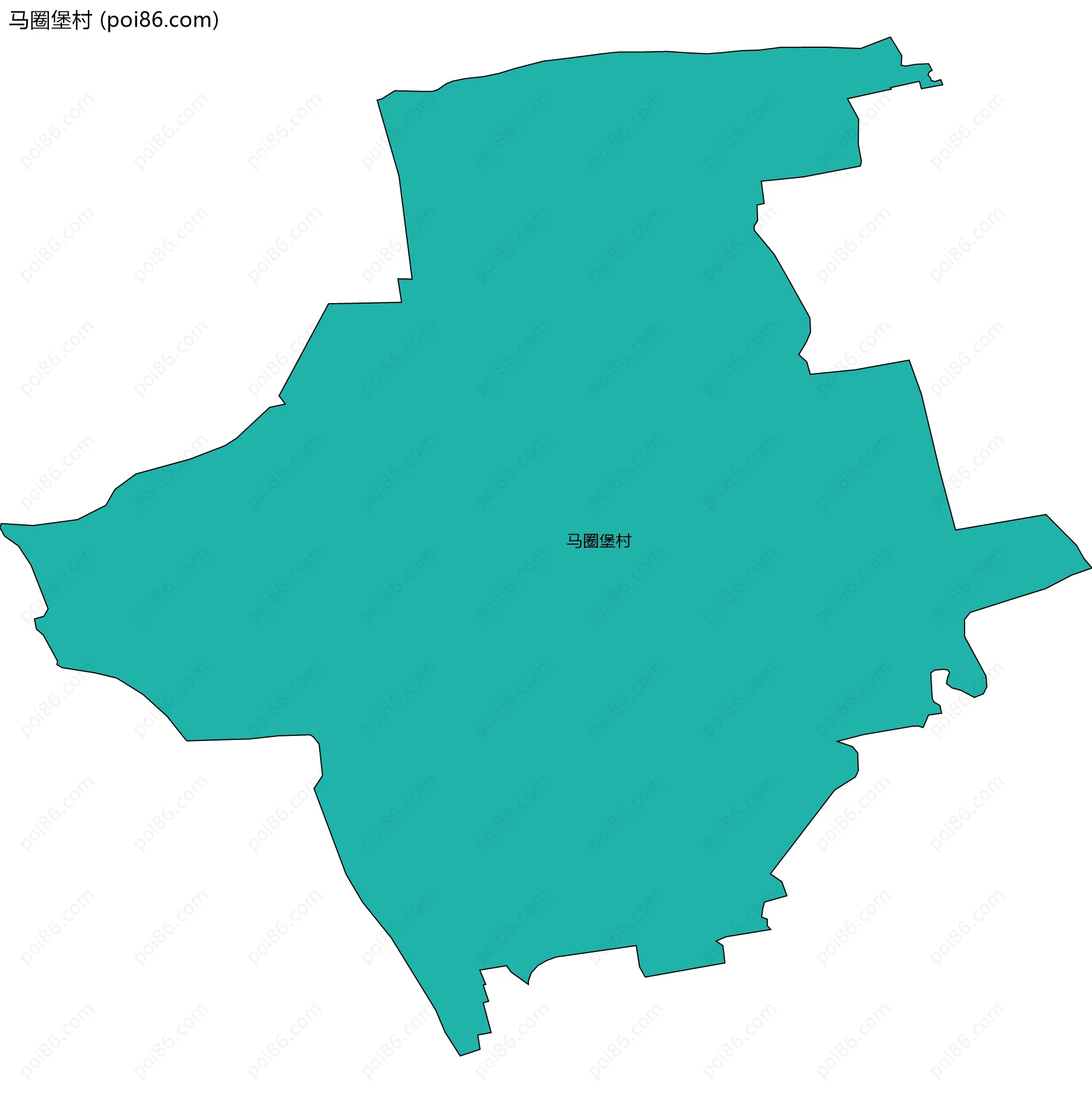 马圈堡村边界地图