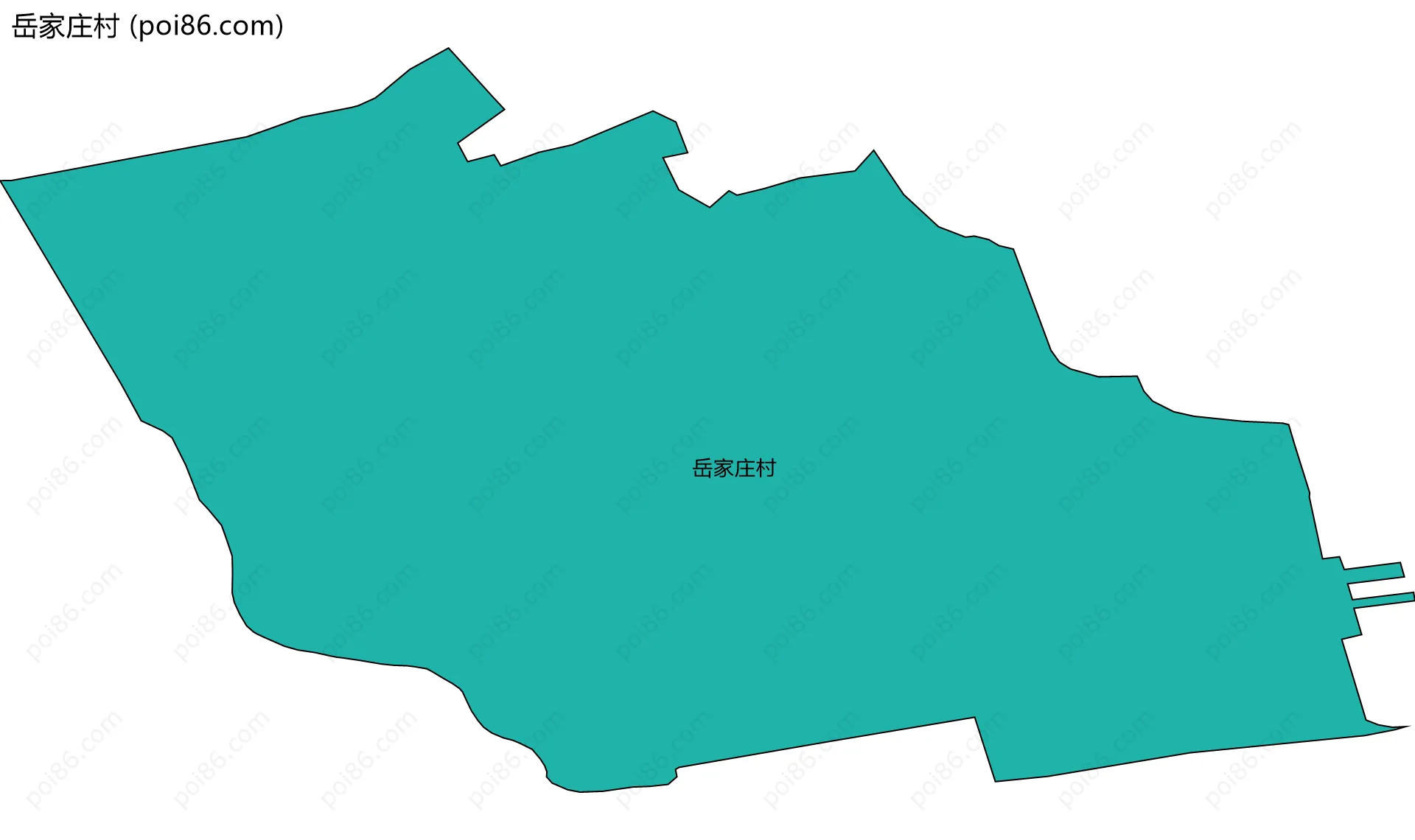 岳家庄村边界地图