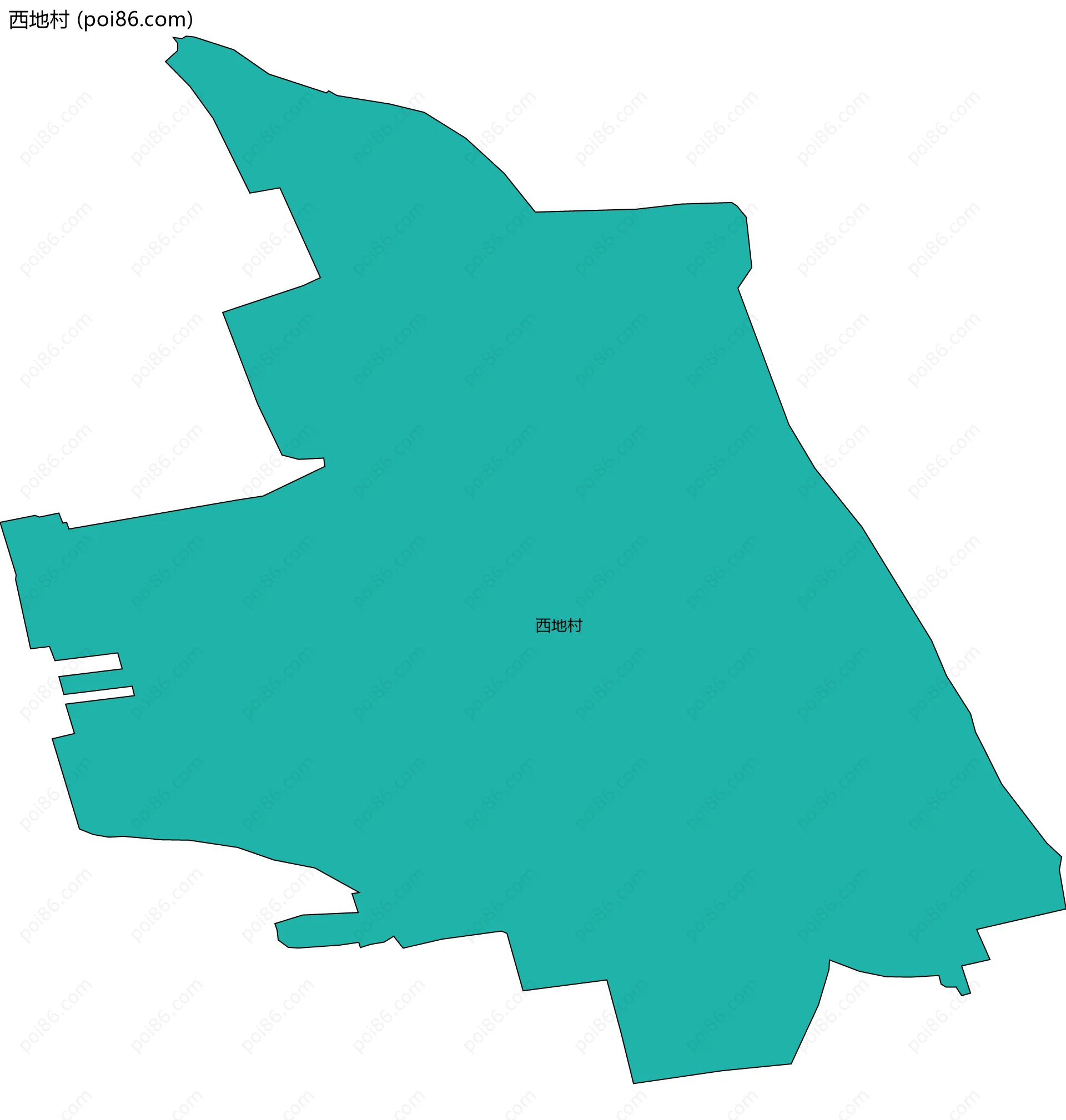 西地村边界地图