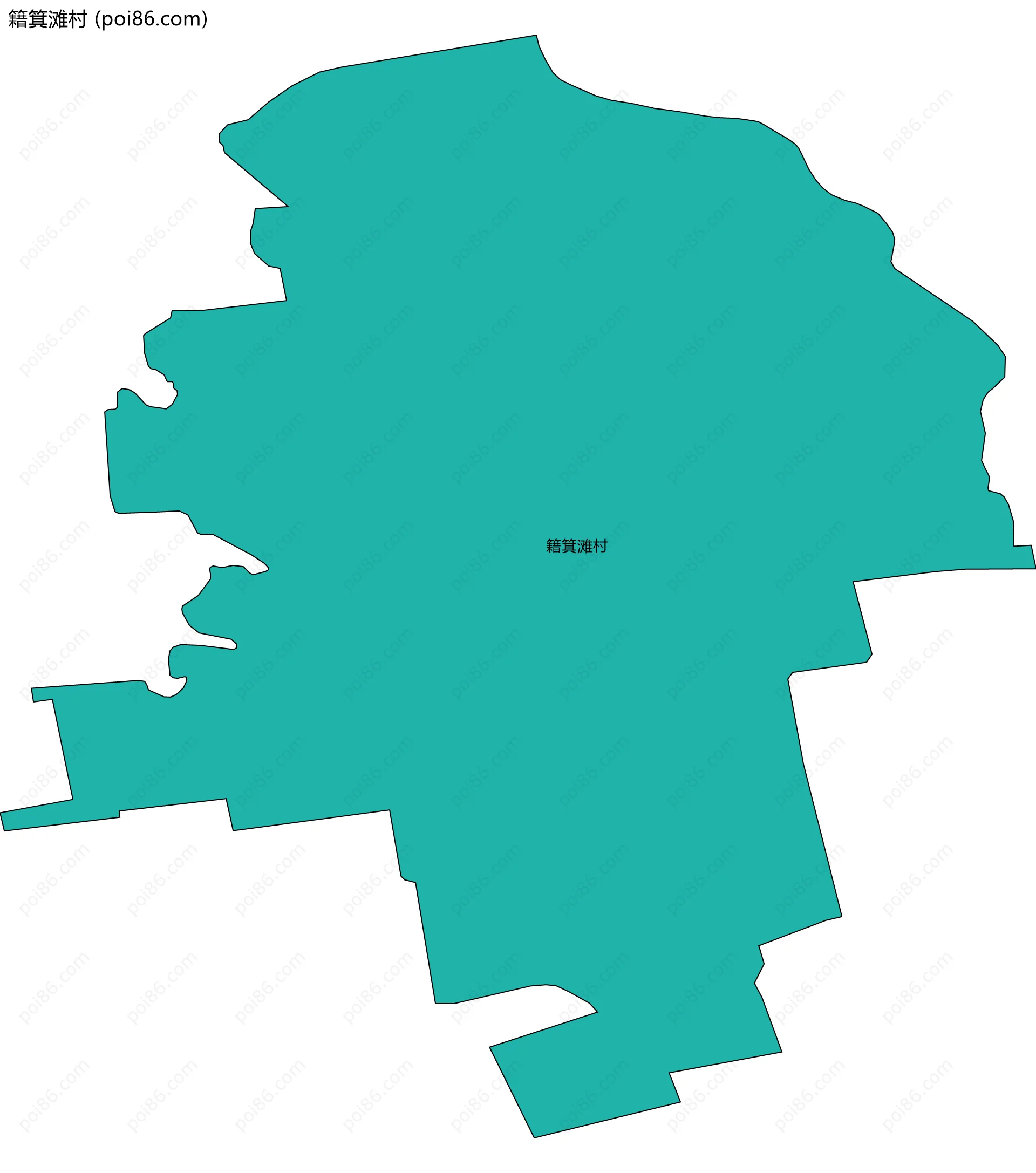 籍箕滩村边界地图