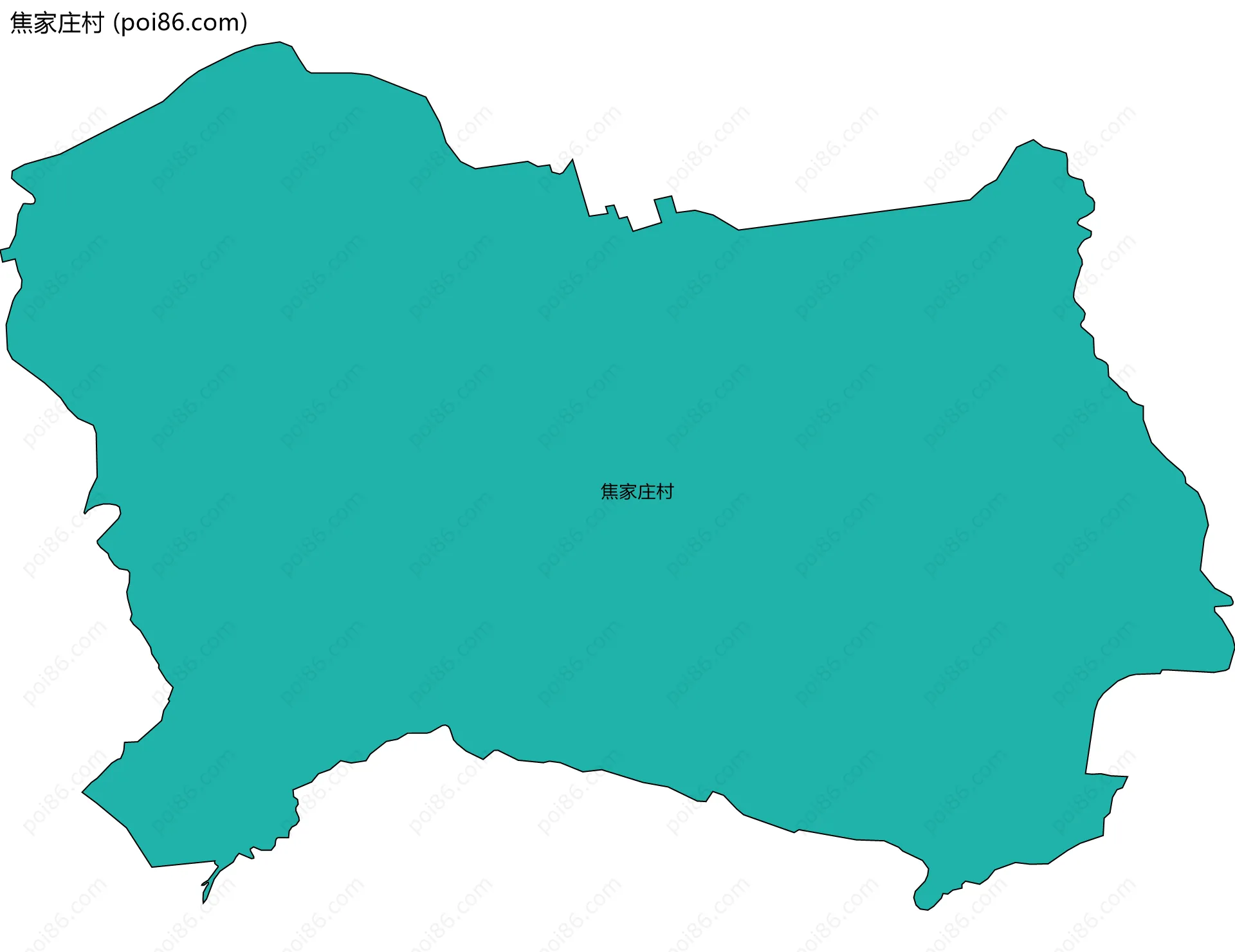 焦家庄村边界地图