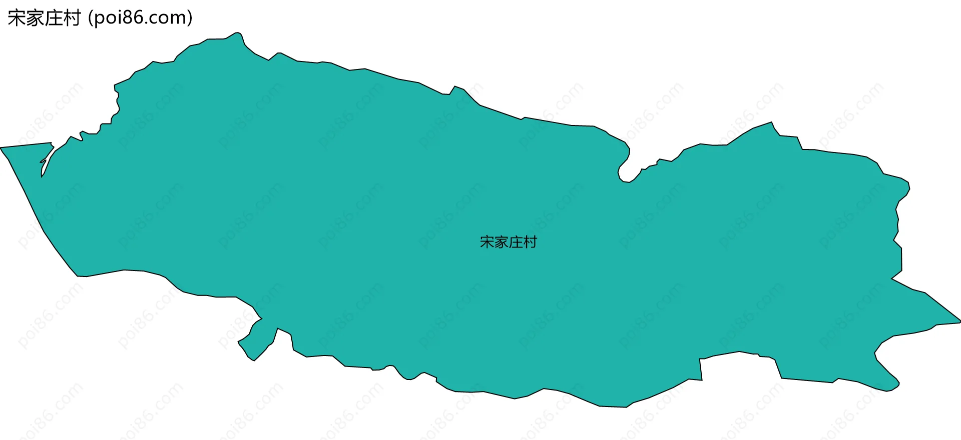 宋家庄村边界地图