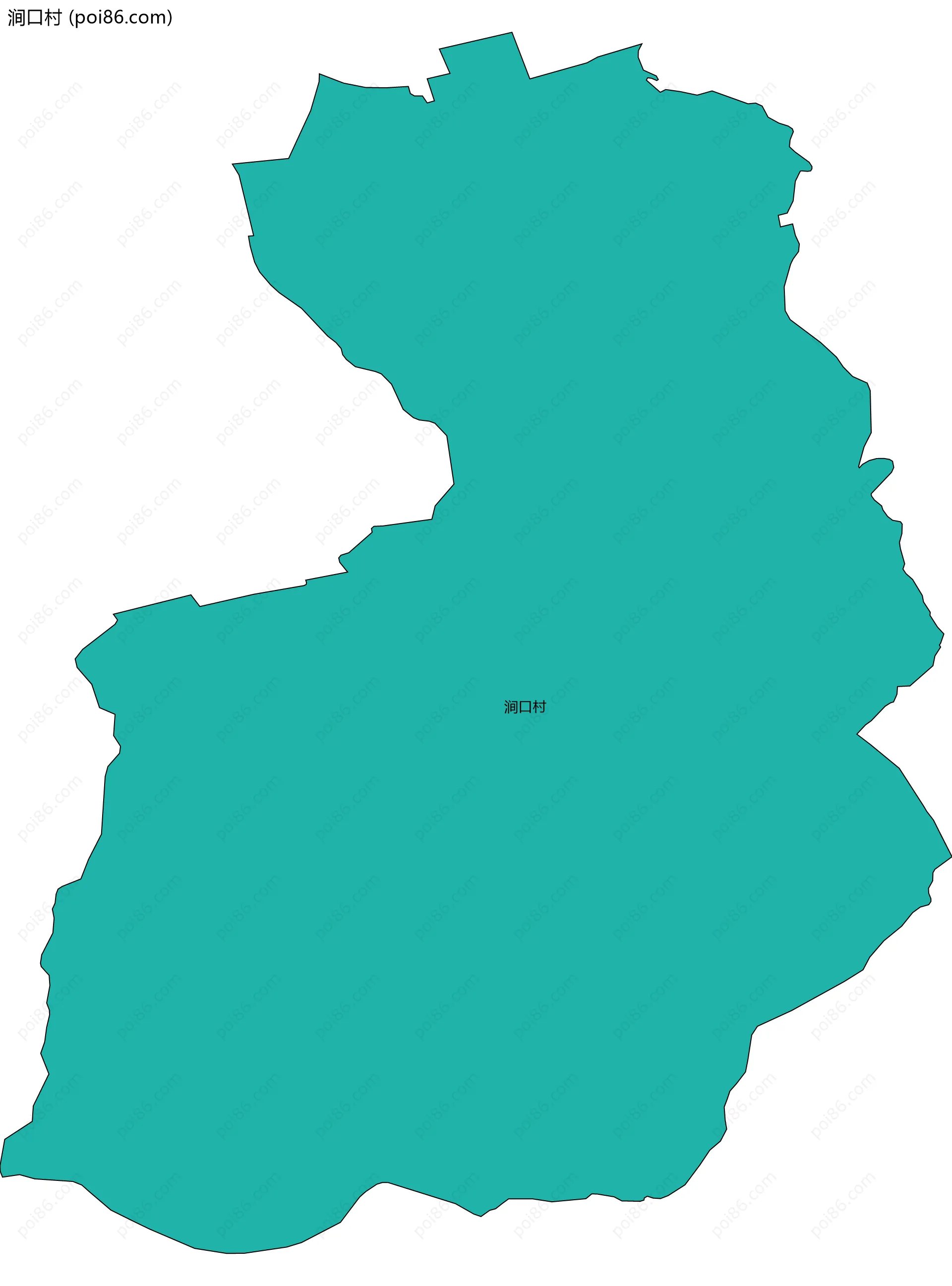 涧口村边界地图