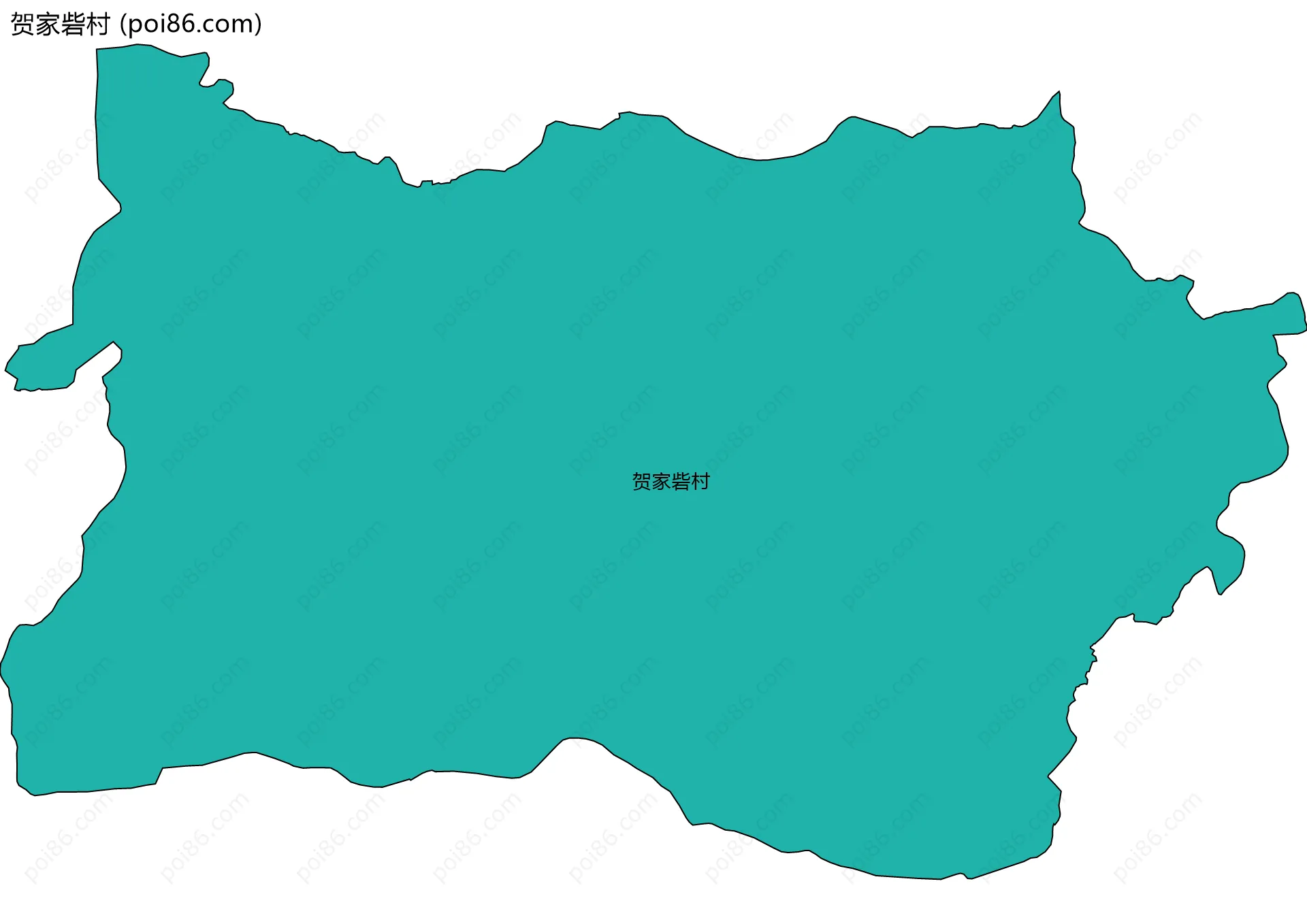 贺家砦村边界地图