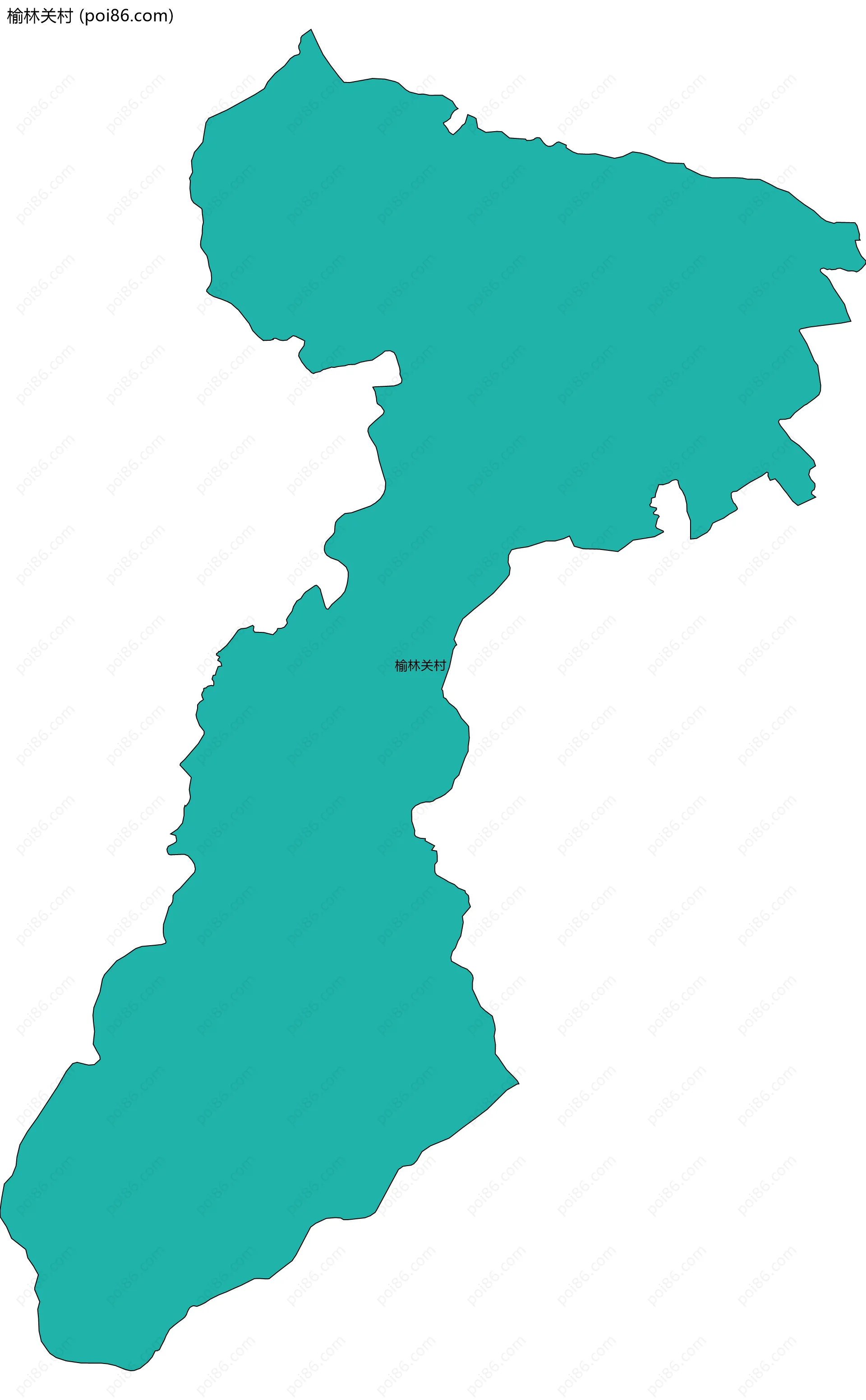 榆林关村边界地图