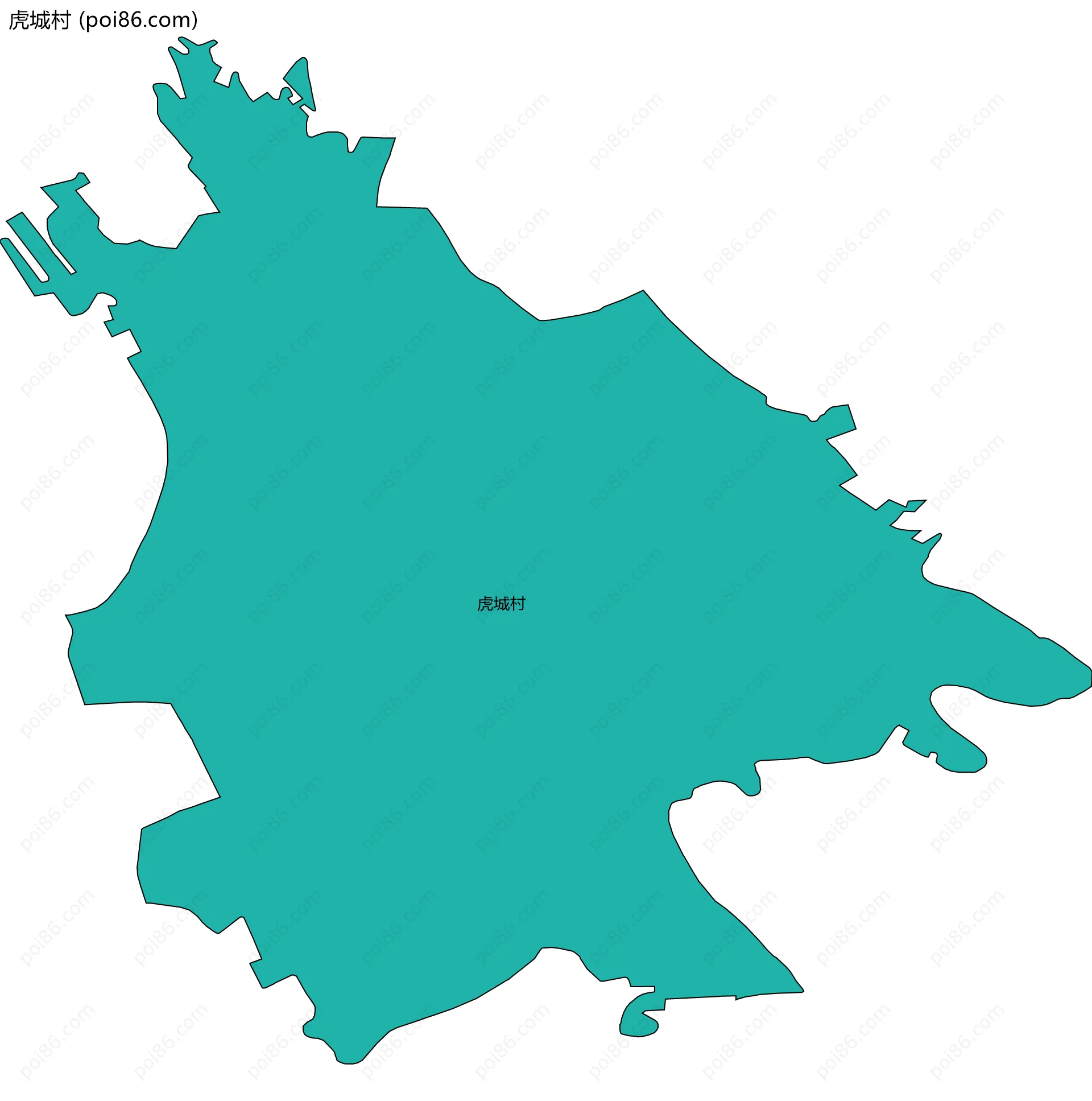 虎城村边界地图