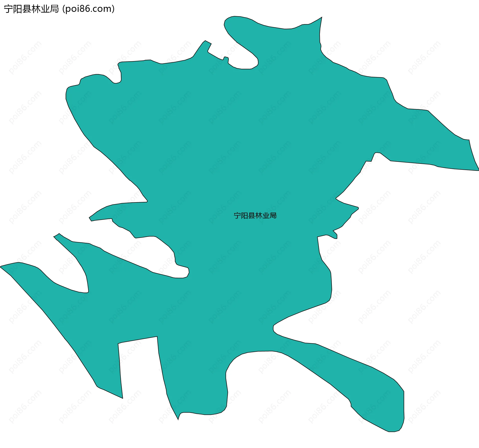 宁阳县林业局边界地图