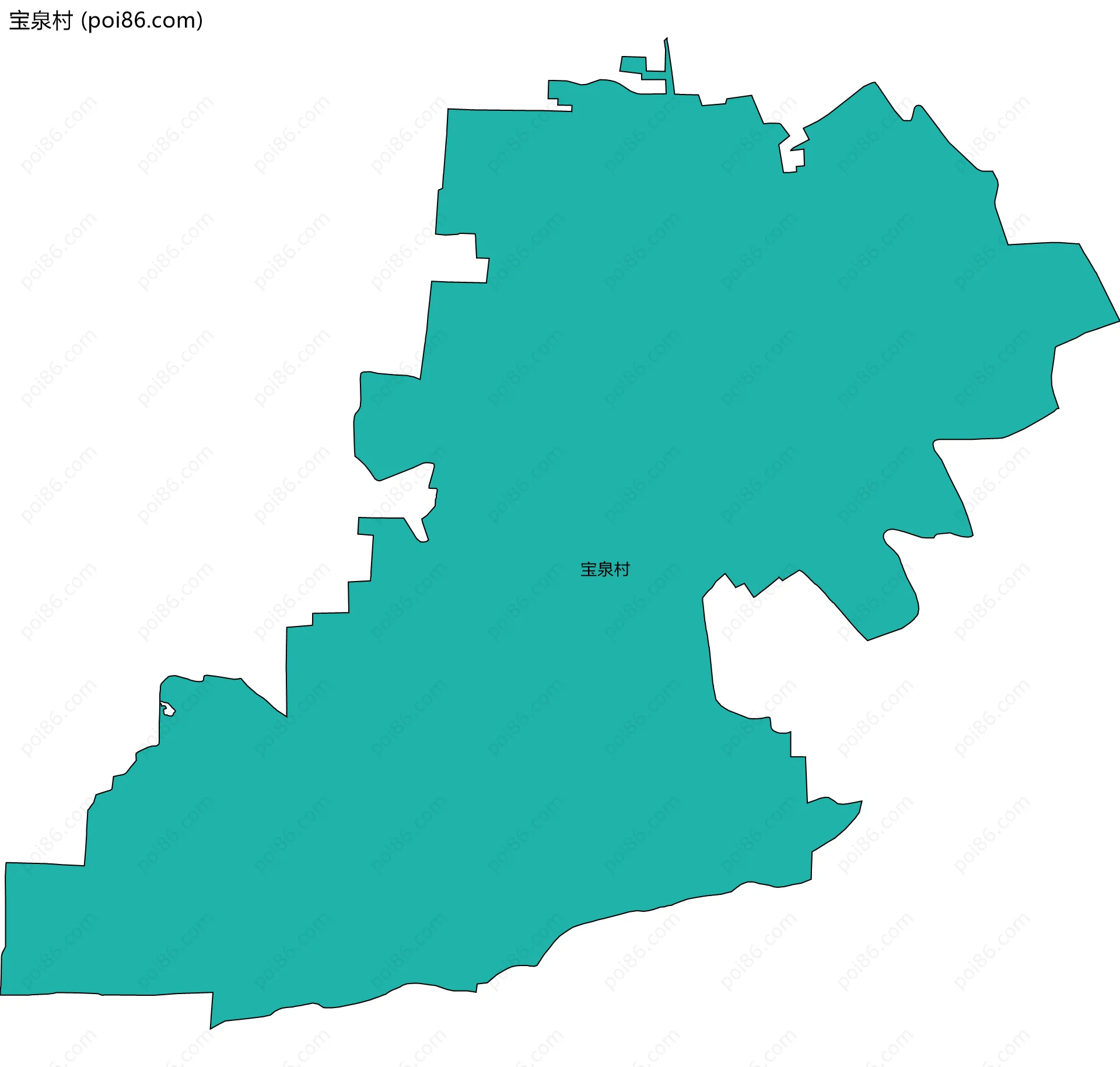 宝泉村边界地图