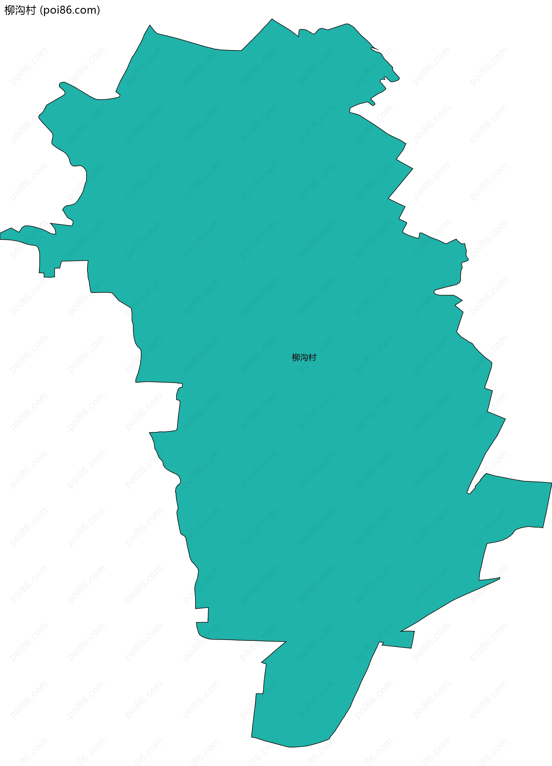 柳沟村边界地图