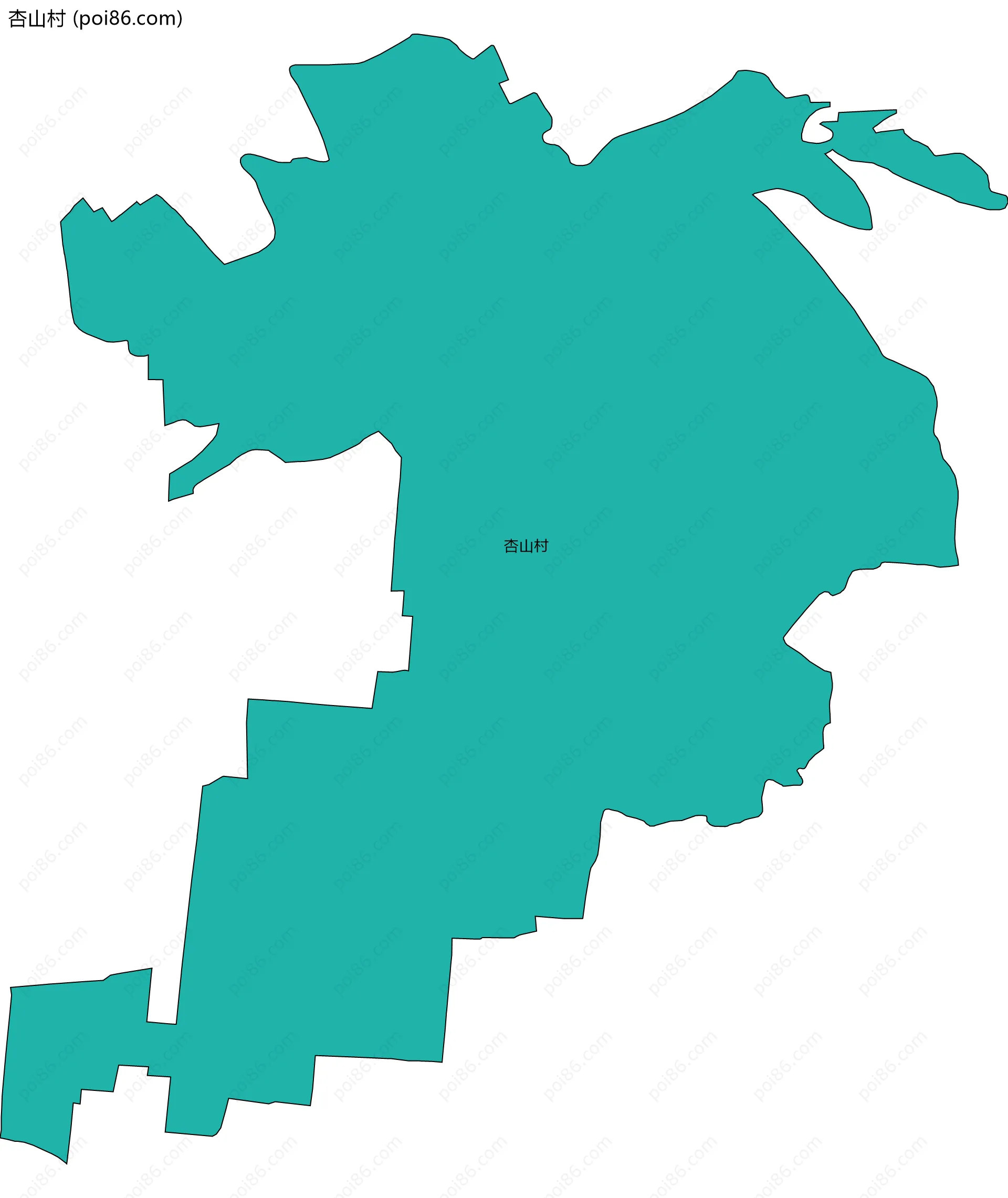 杏山村边界地图