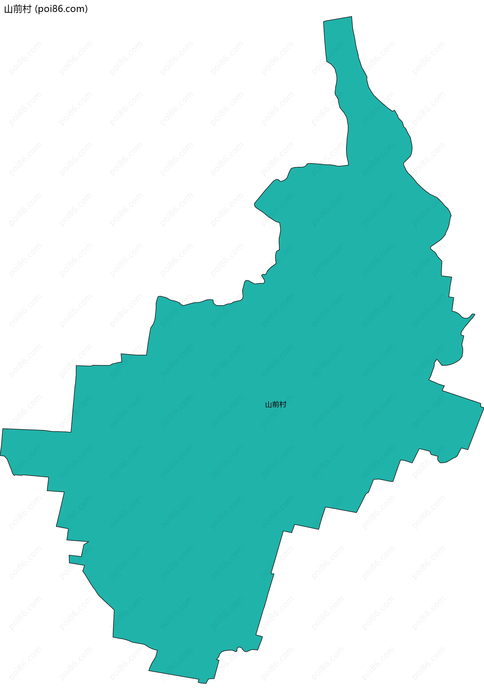 山前村边界地图