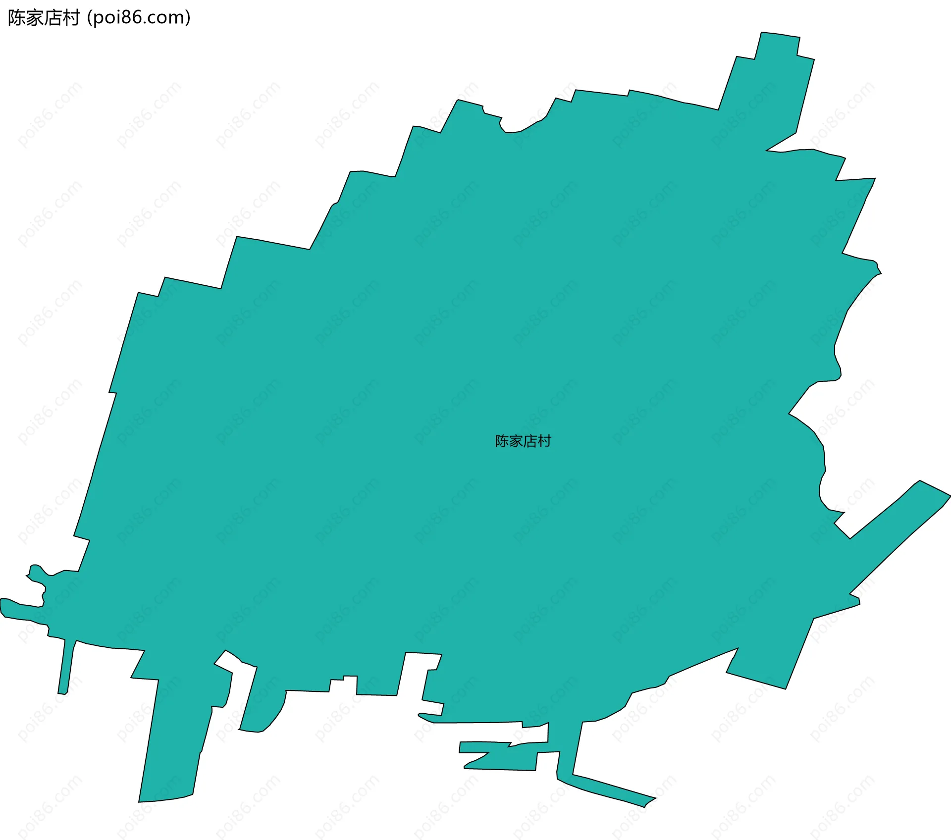 陈家店村边界地图