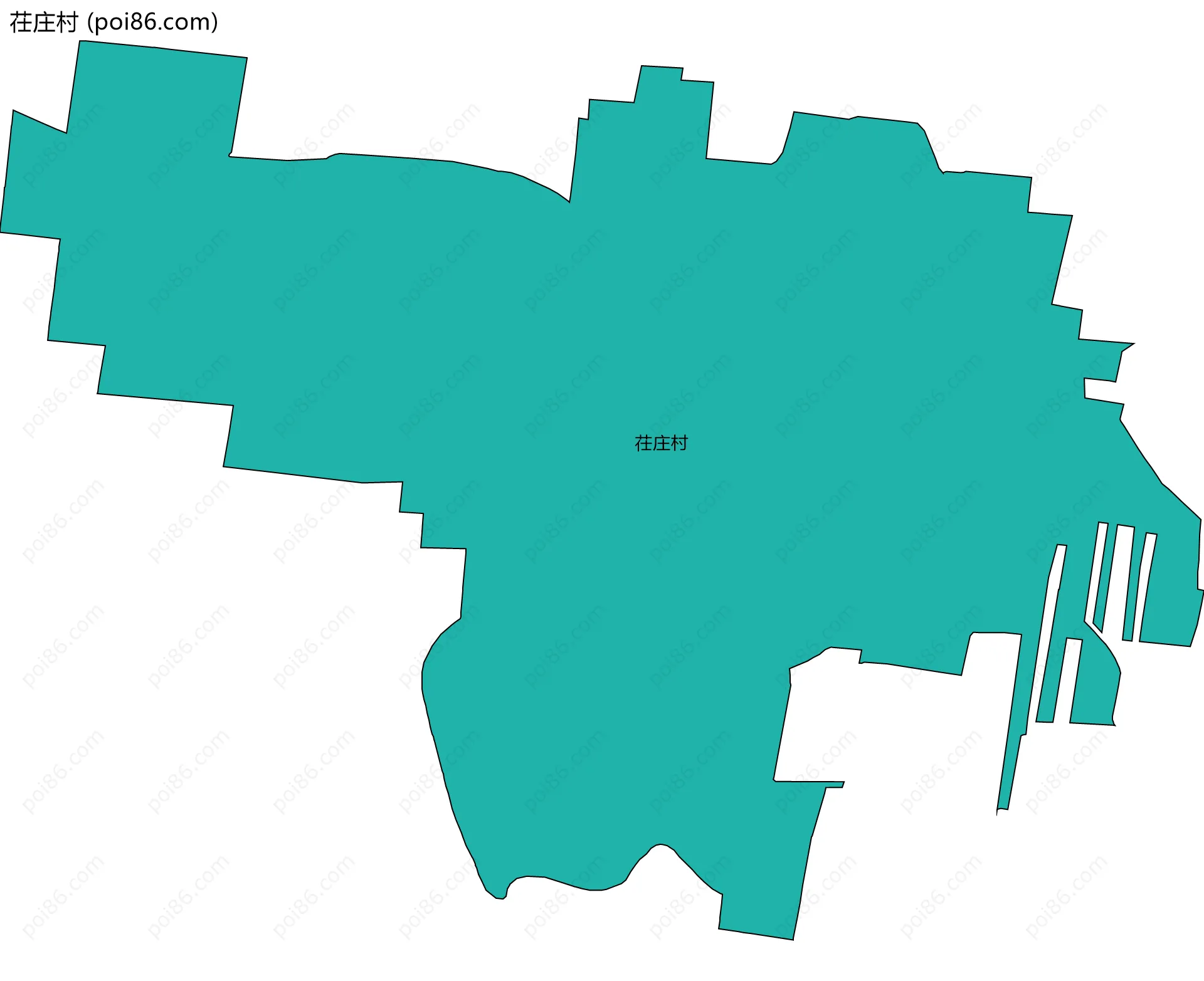 茌庄村边界地图