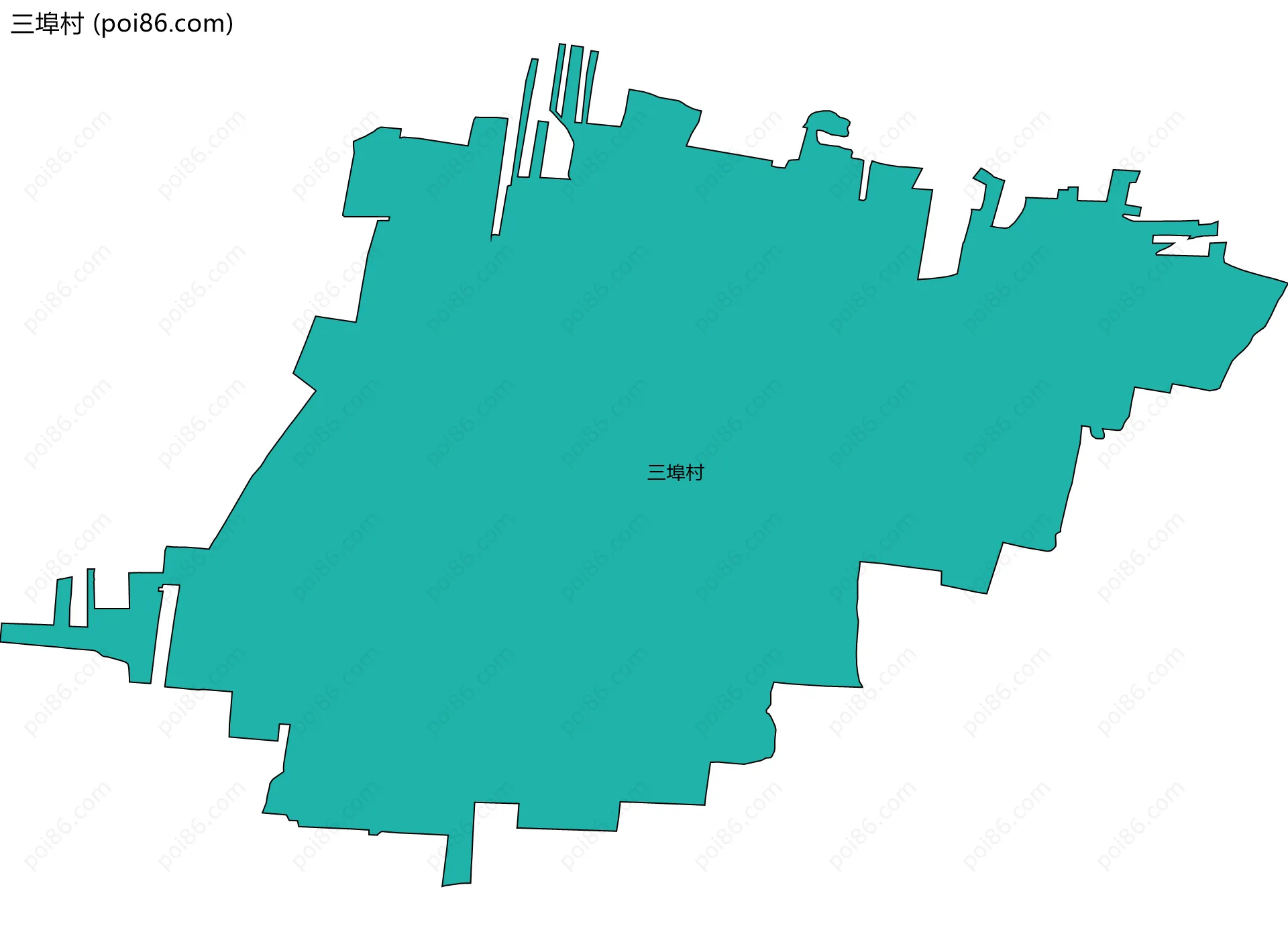 三埠村边界地图