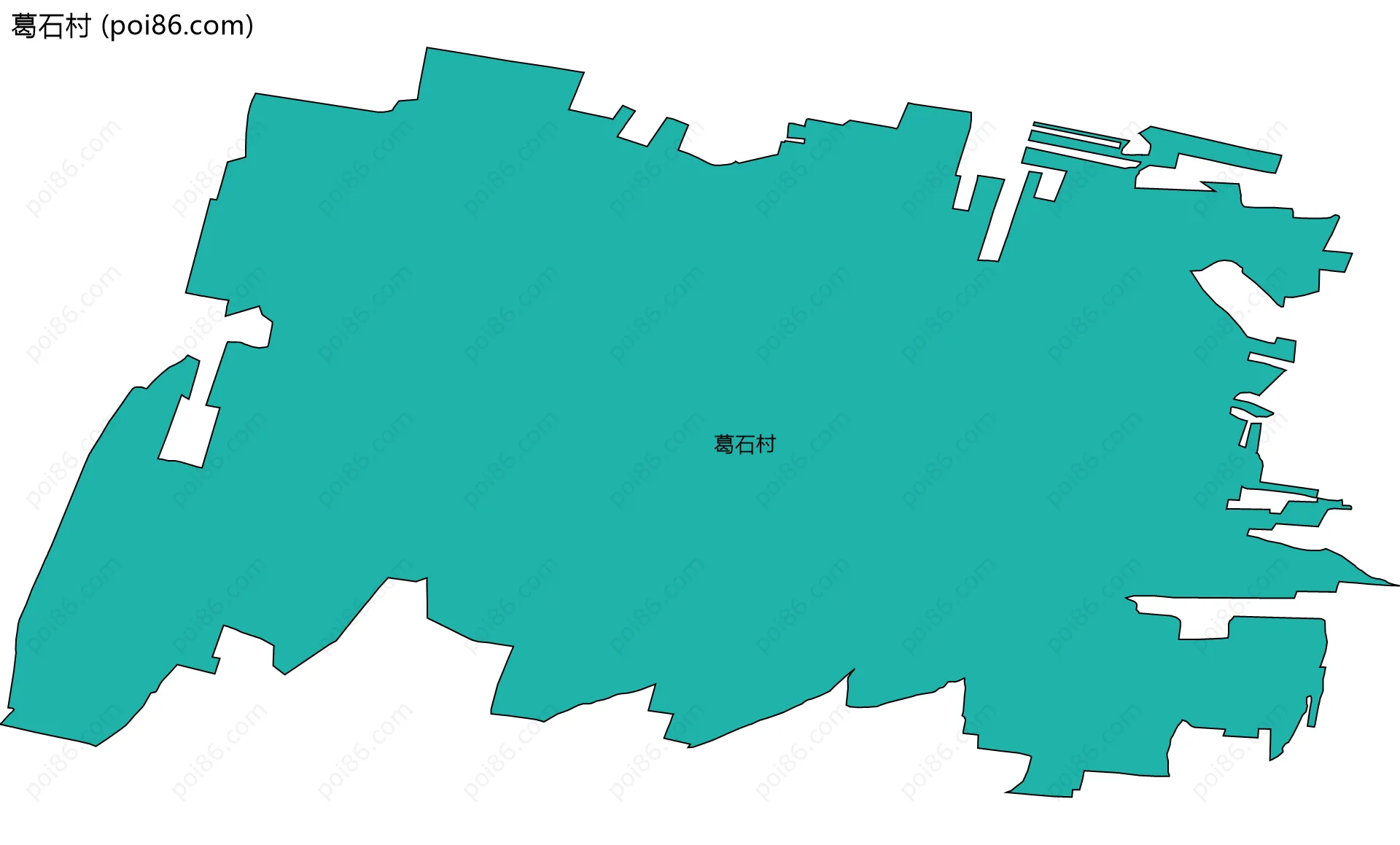 葛石村边界地图