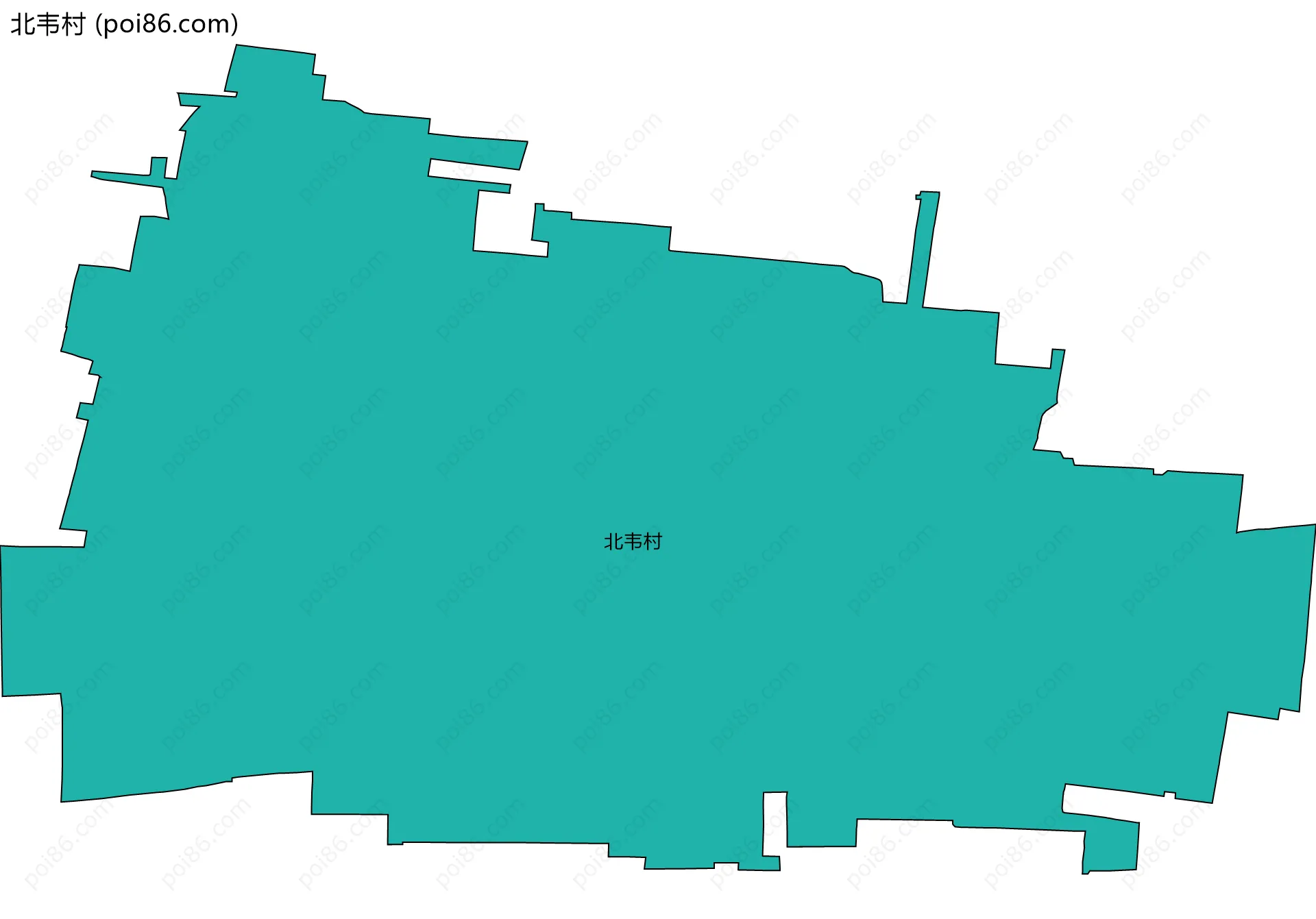 北韦村边界地图