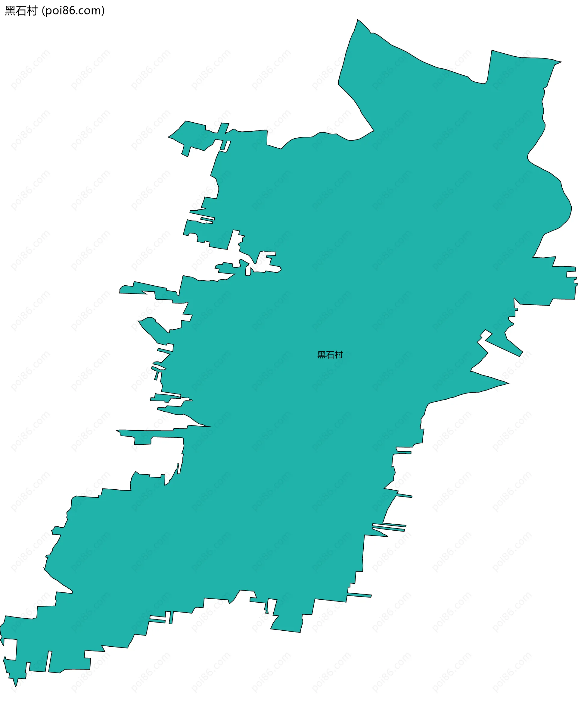 黑石村边界地图