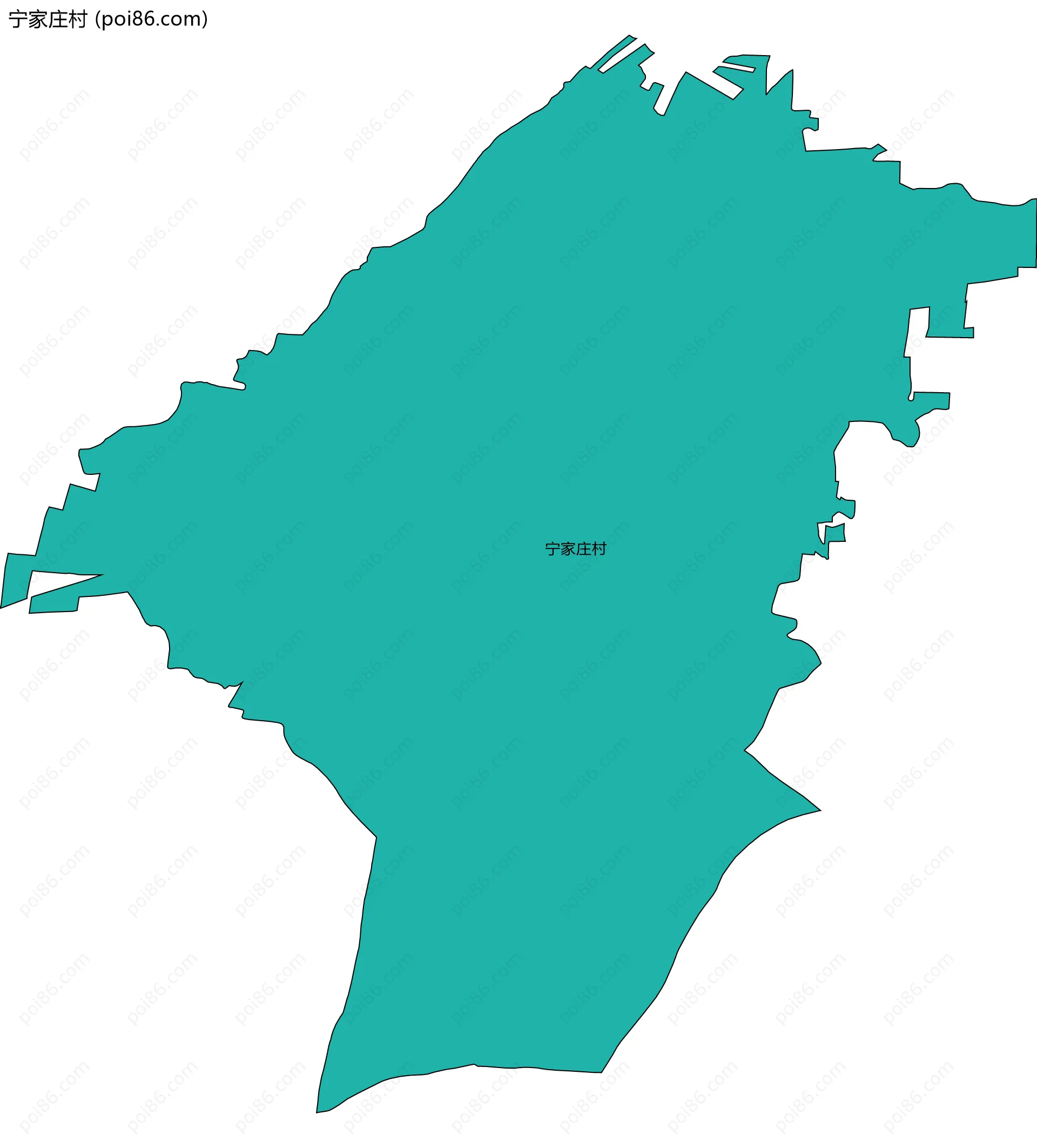 宁家庄村边界地图