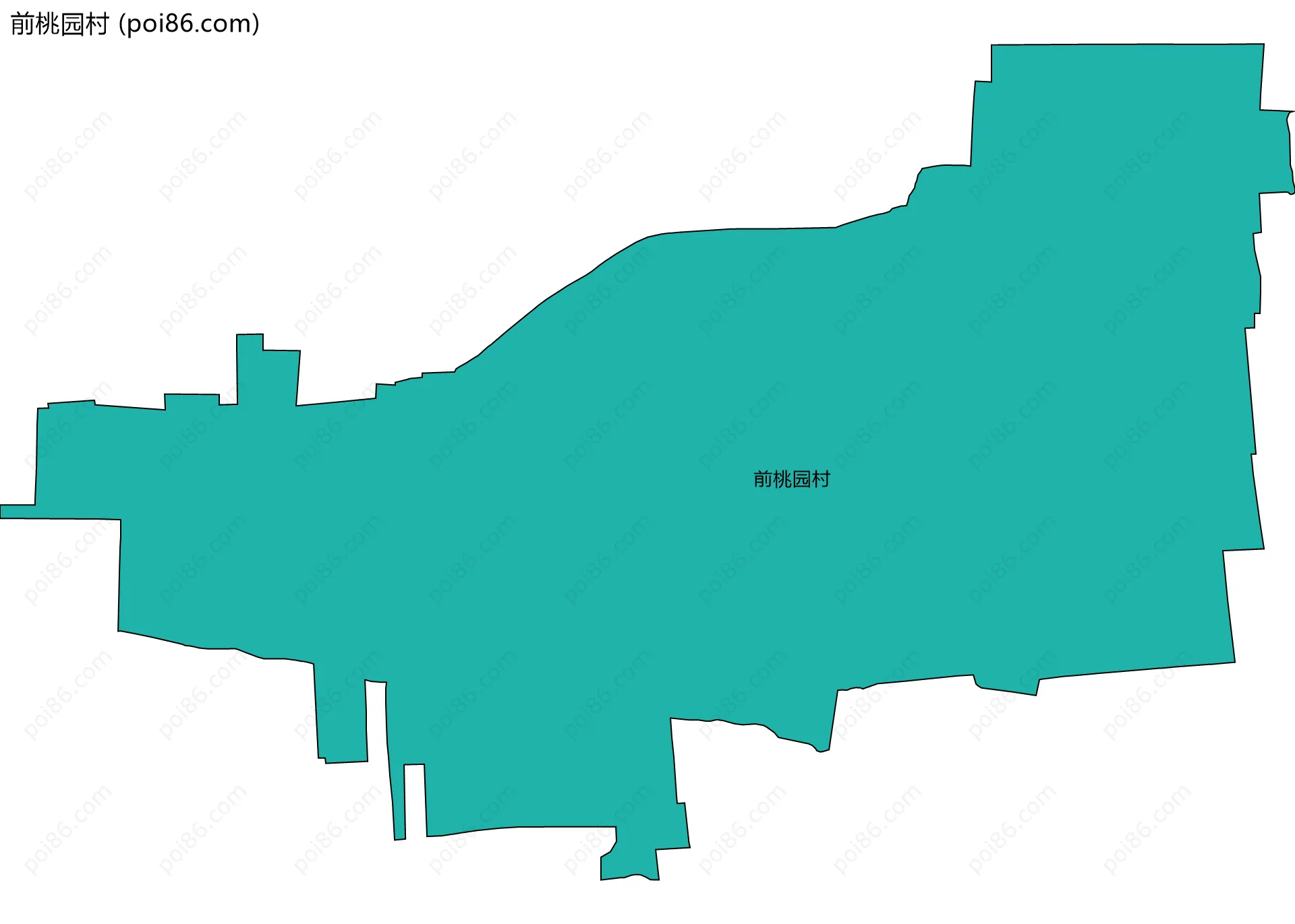 前桃园村边界地图
