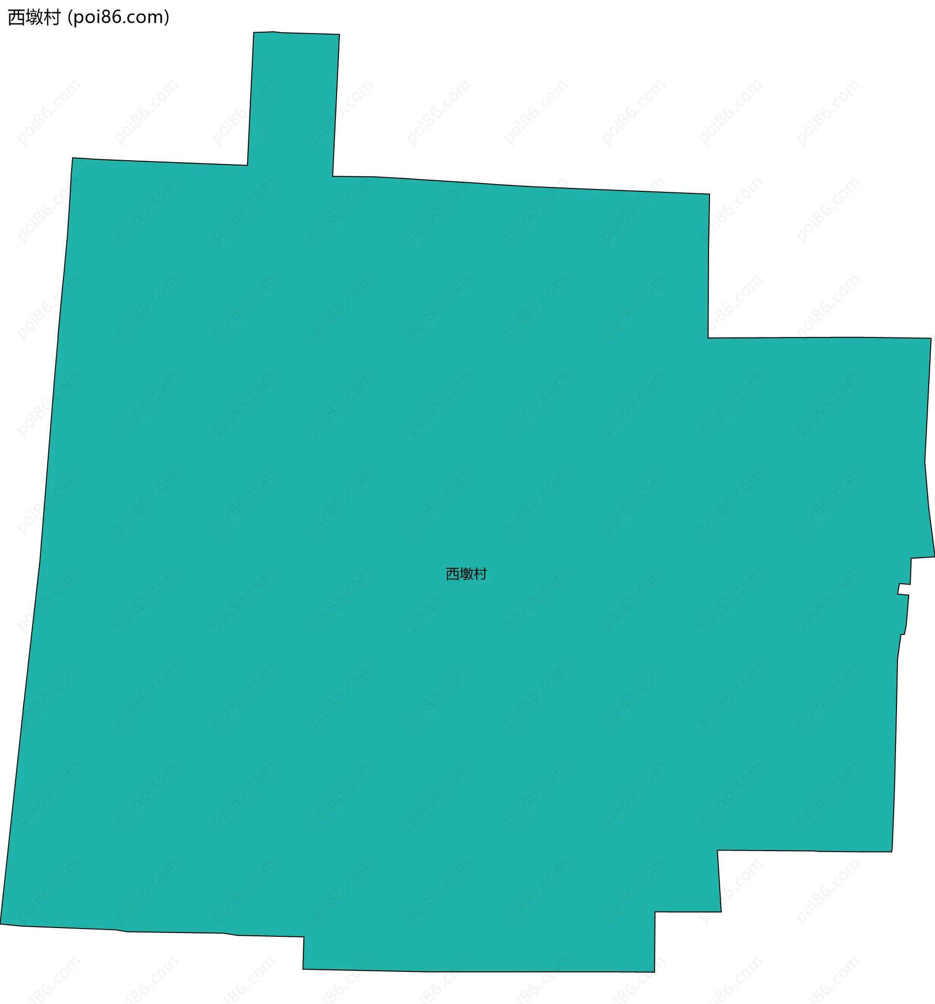 西墩村边界地图