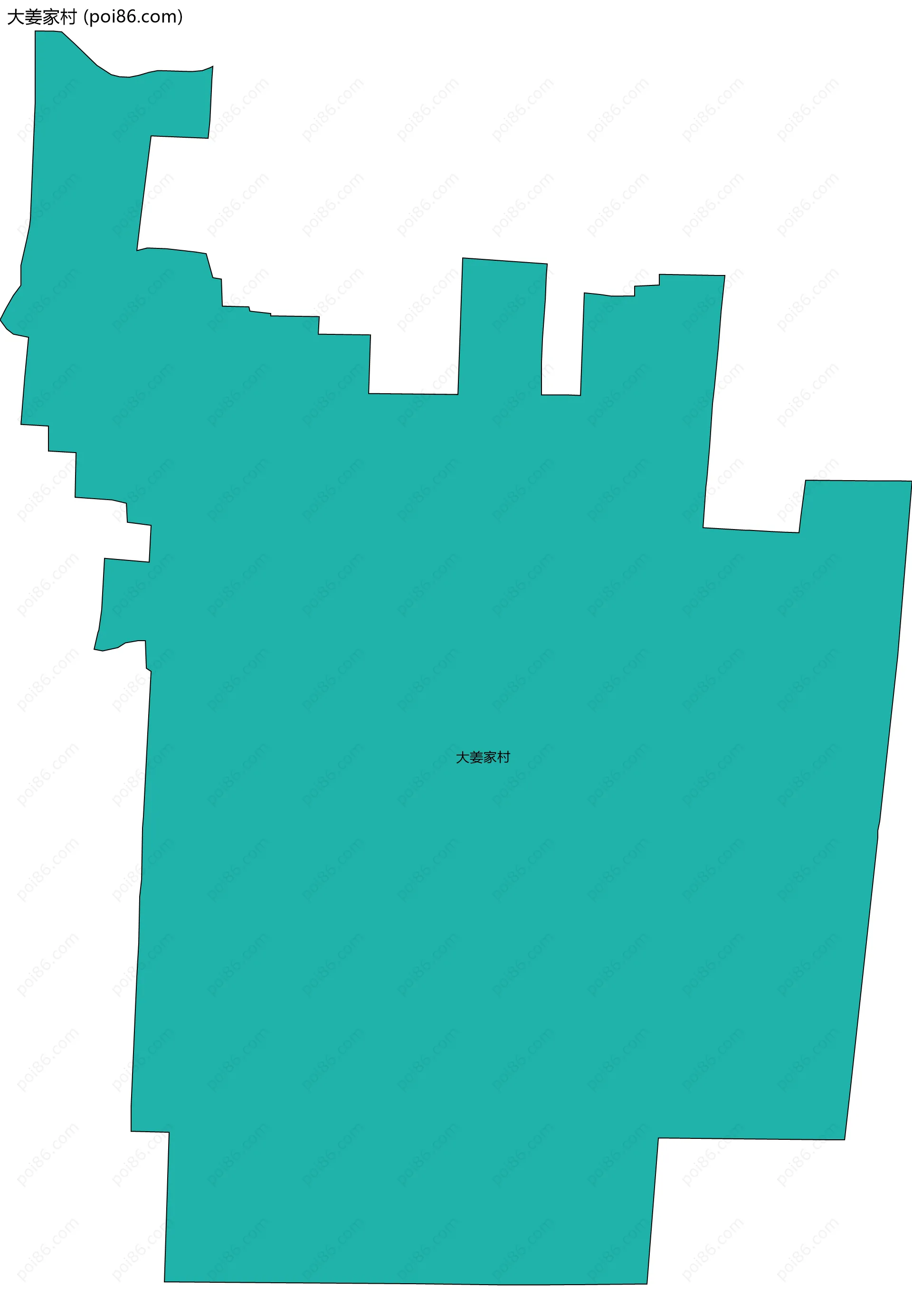 大姜家村边界地图