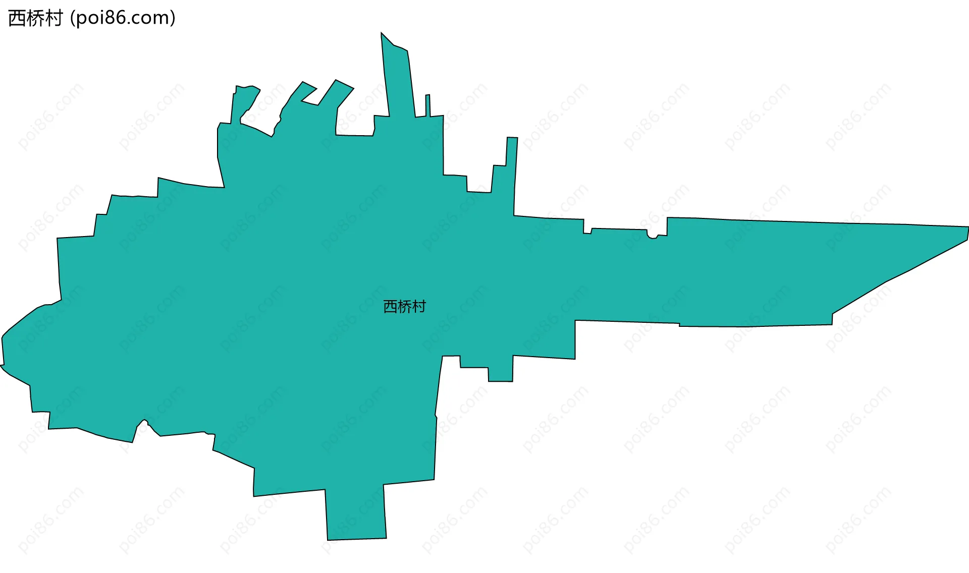 西桥村边界地图