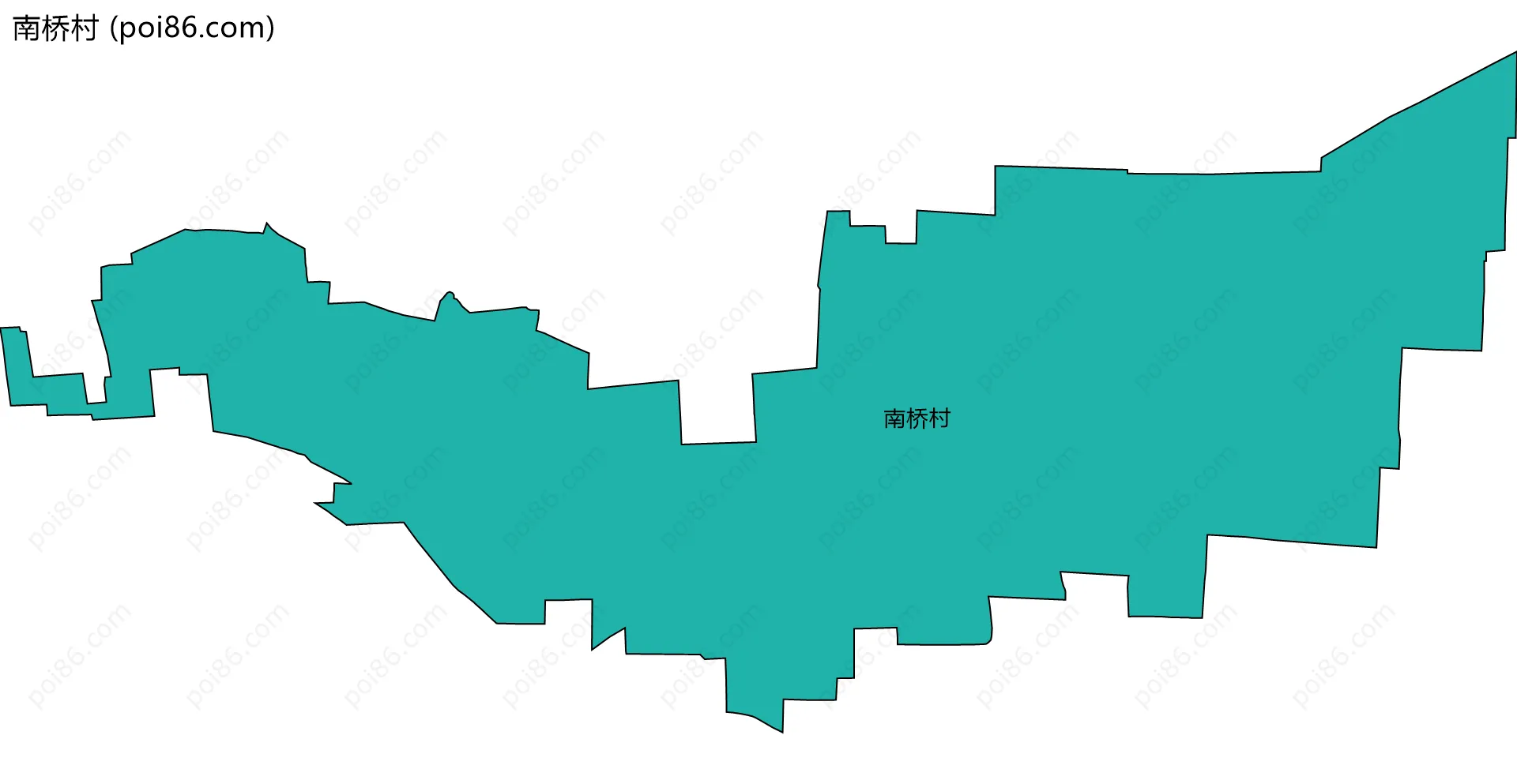 南桥村边界地图