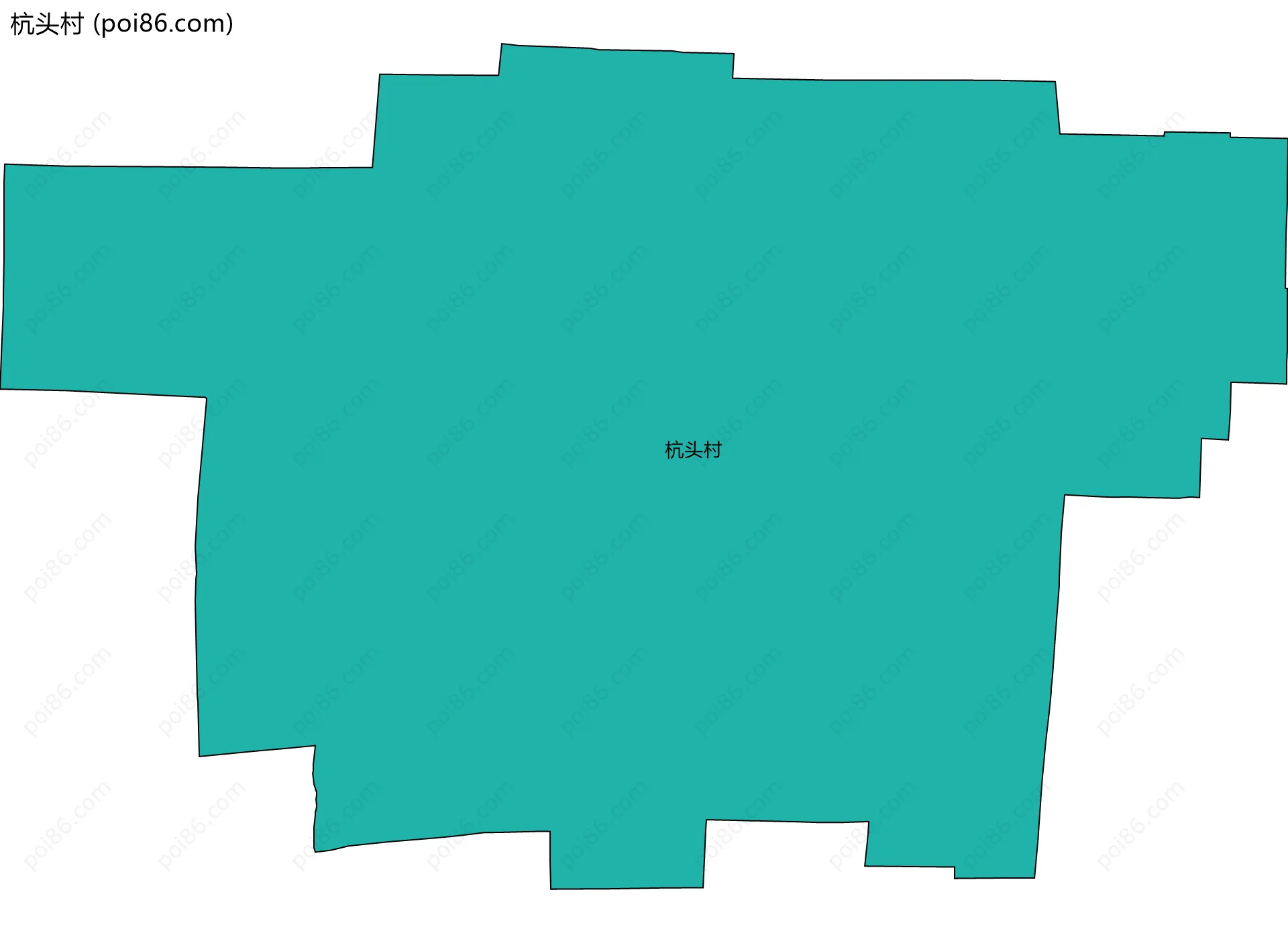 杭头村边界地图