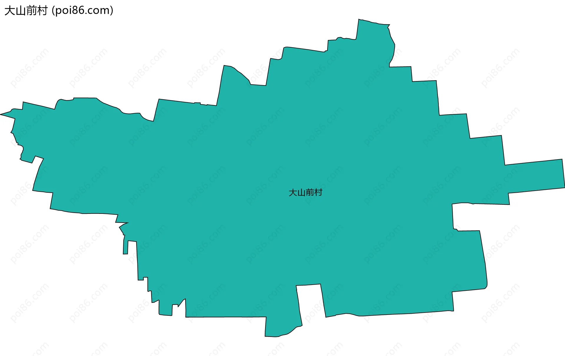 大山前村边界地图