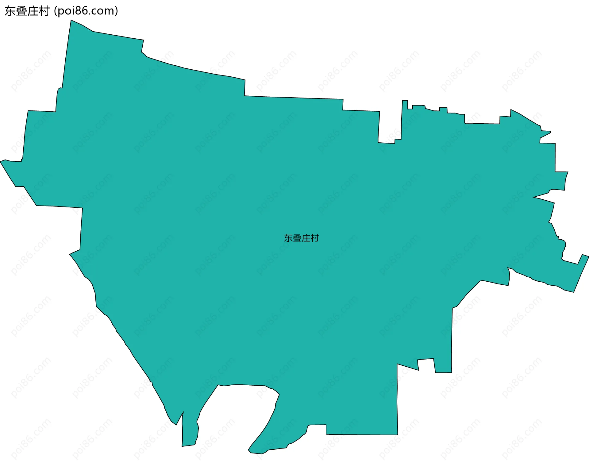 东叠庄村边界地图