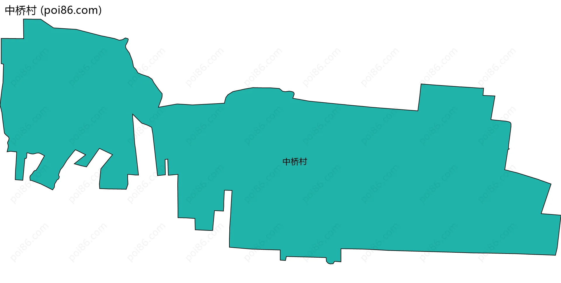 中桥村边界地图