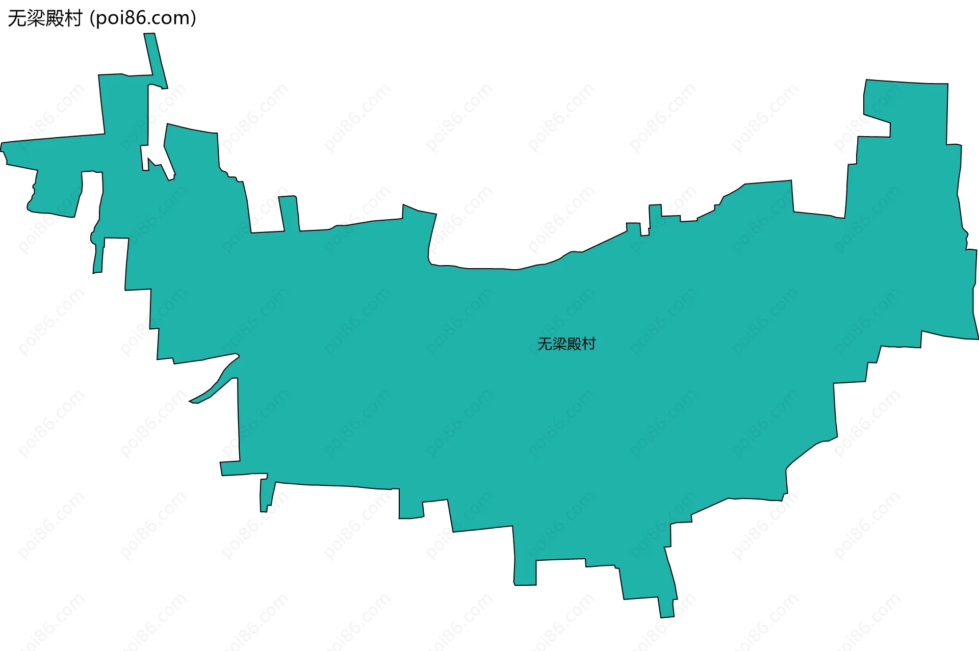 无梁殿村边界地图
