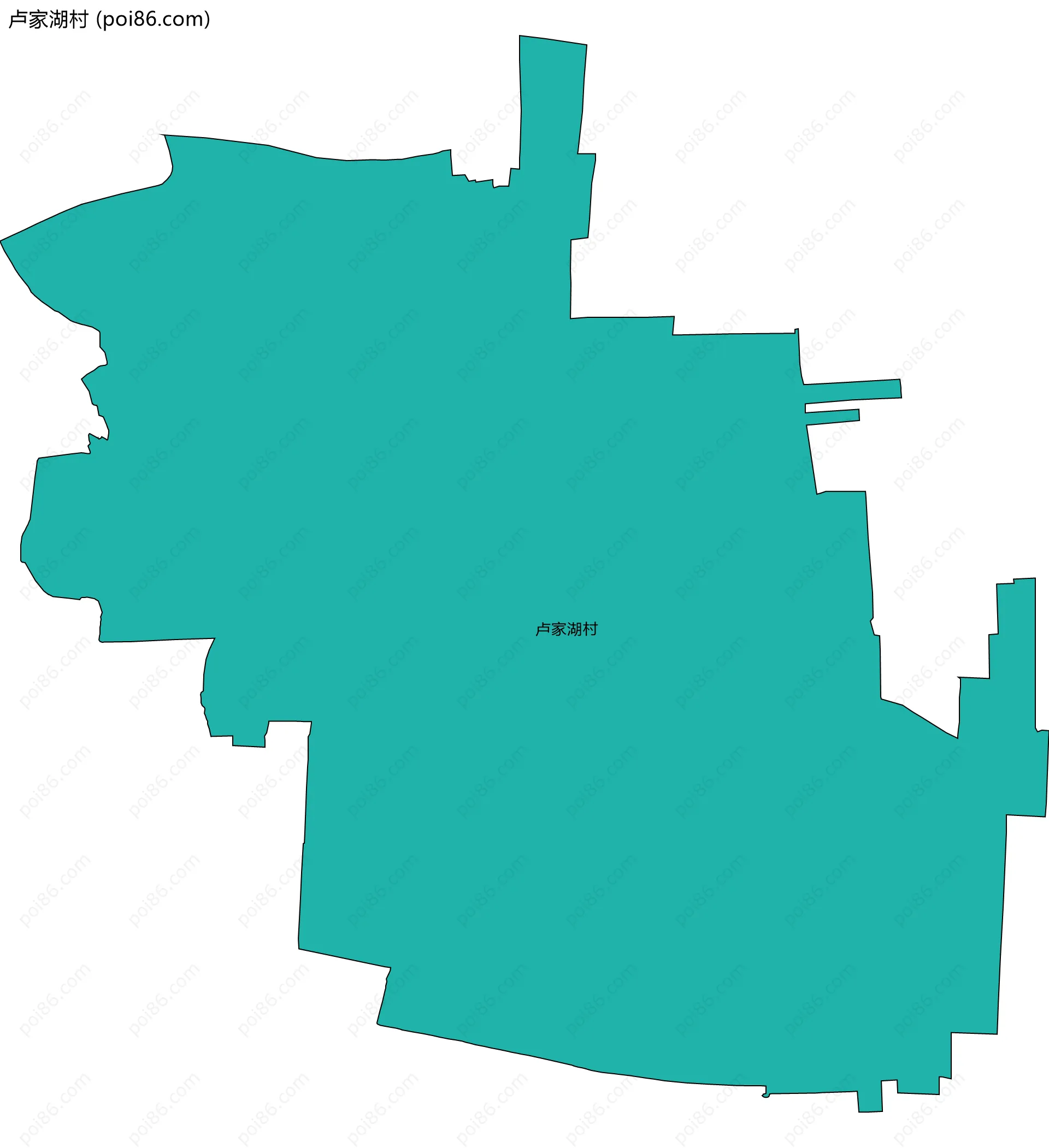 卢家湖村边界地图