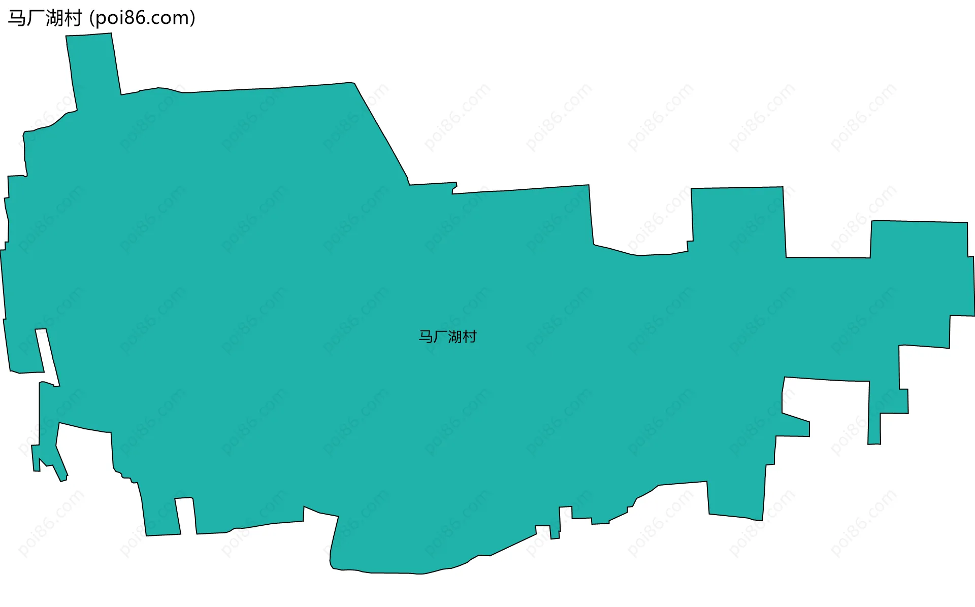 马厂湖村边界地图