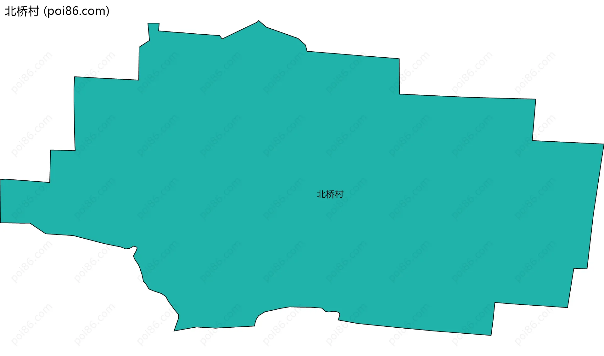 北桥村边界地图