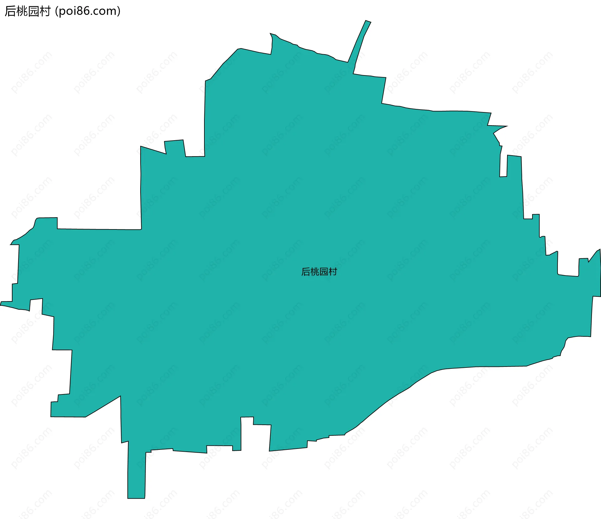 后桃园村边界地图