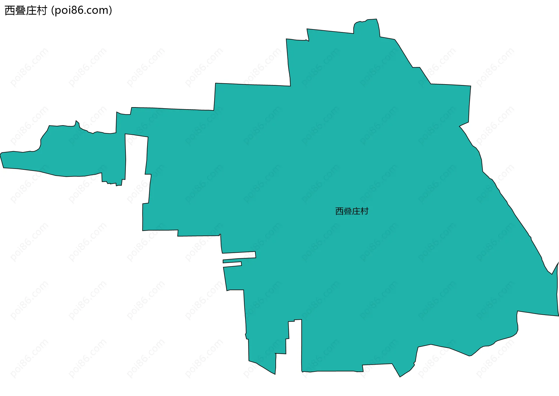 西叠庄村边界地图