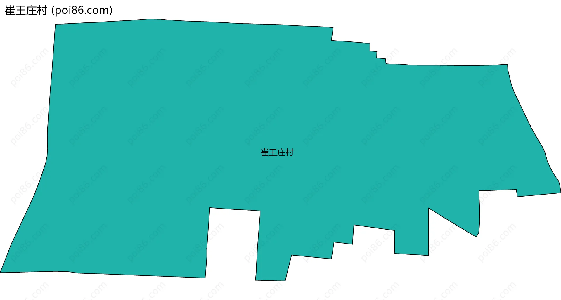 崔王庄村边界地图