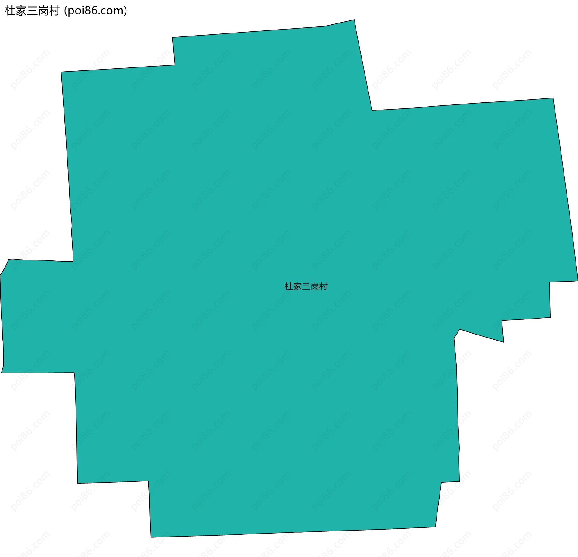 杜家三岗村边界地图