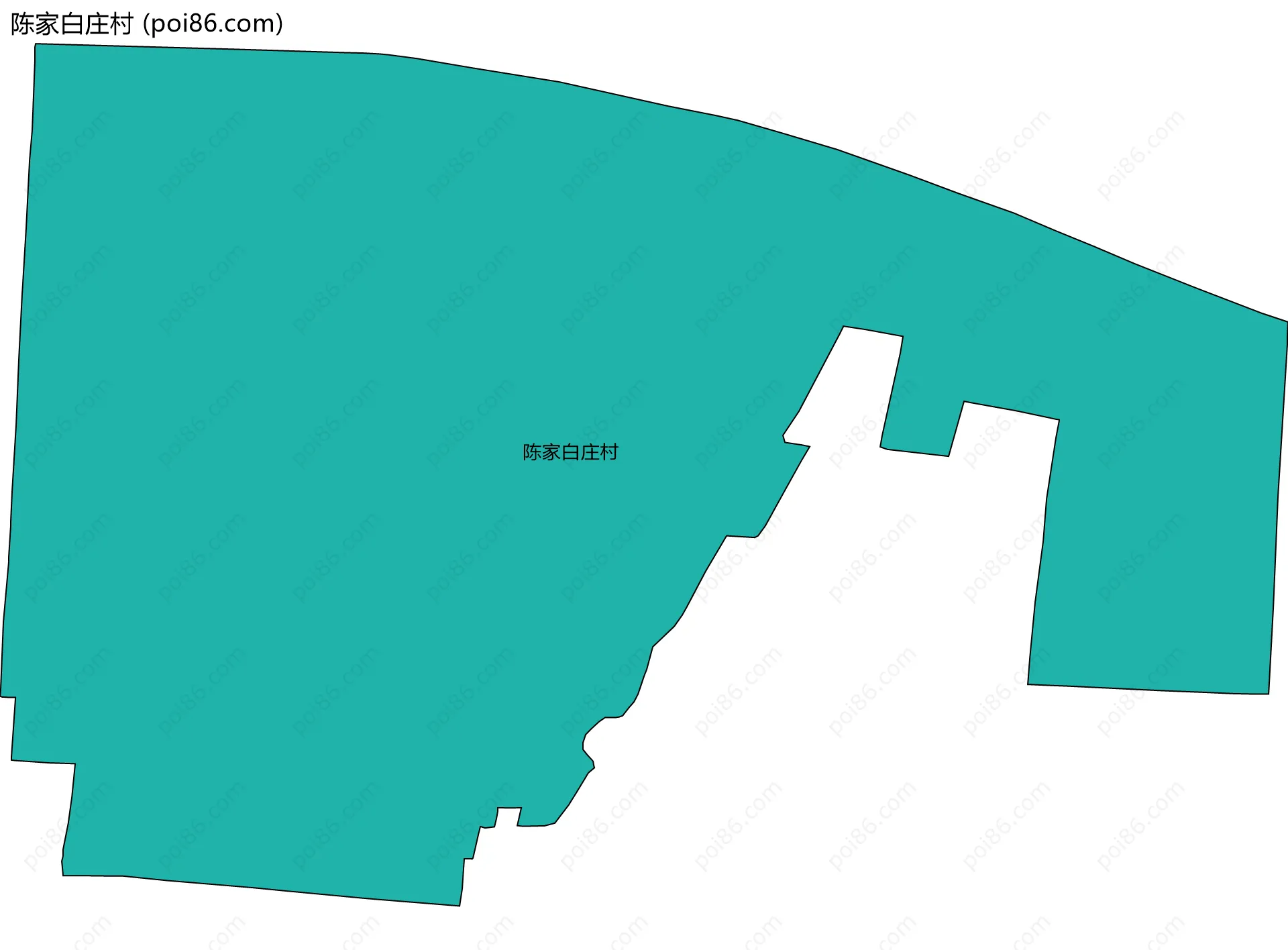 陈家白庄村边界地图