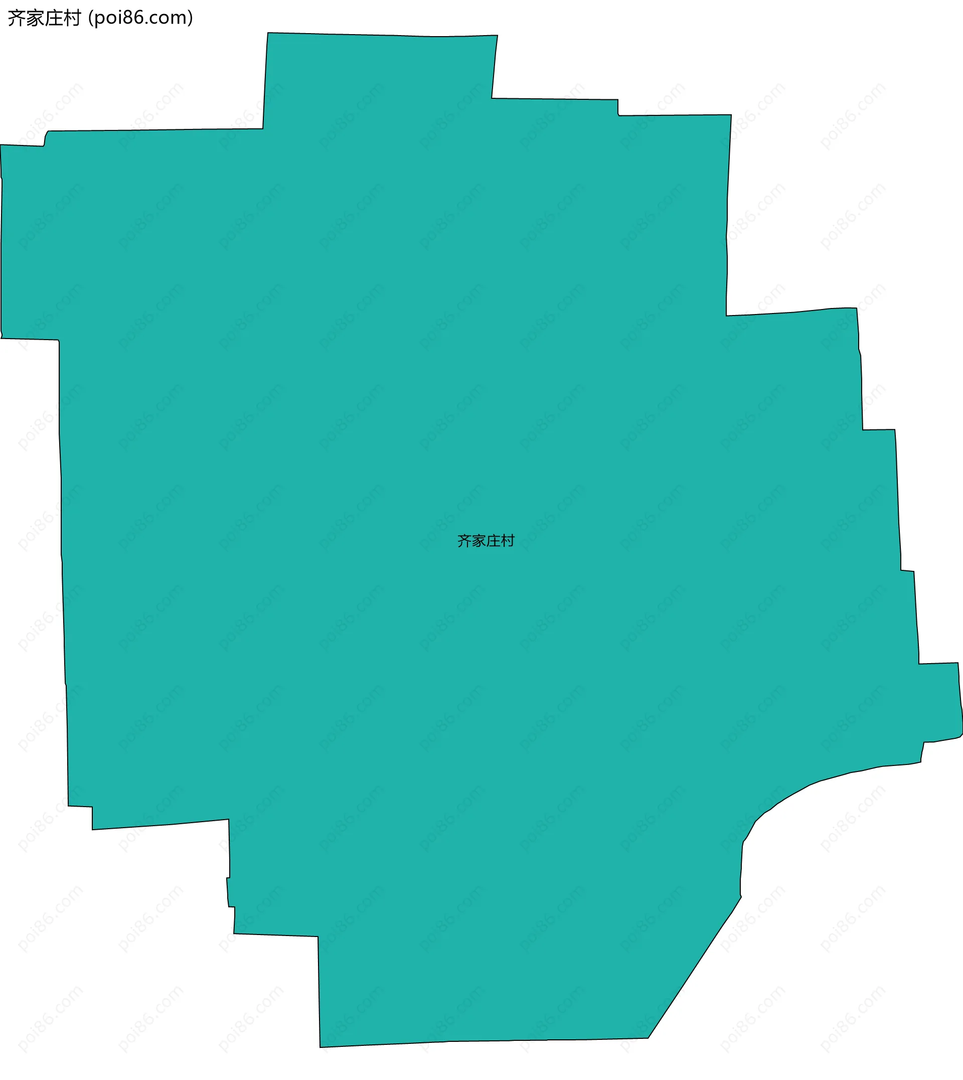齐家庄村边界地图